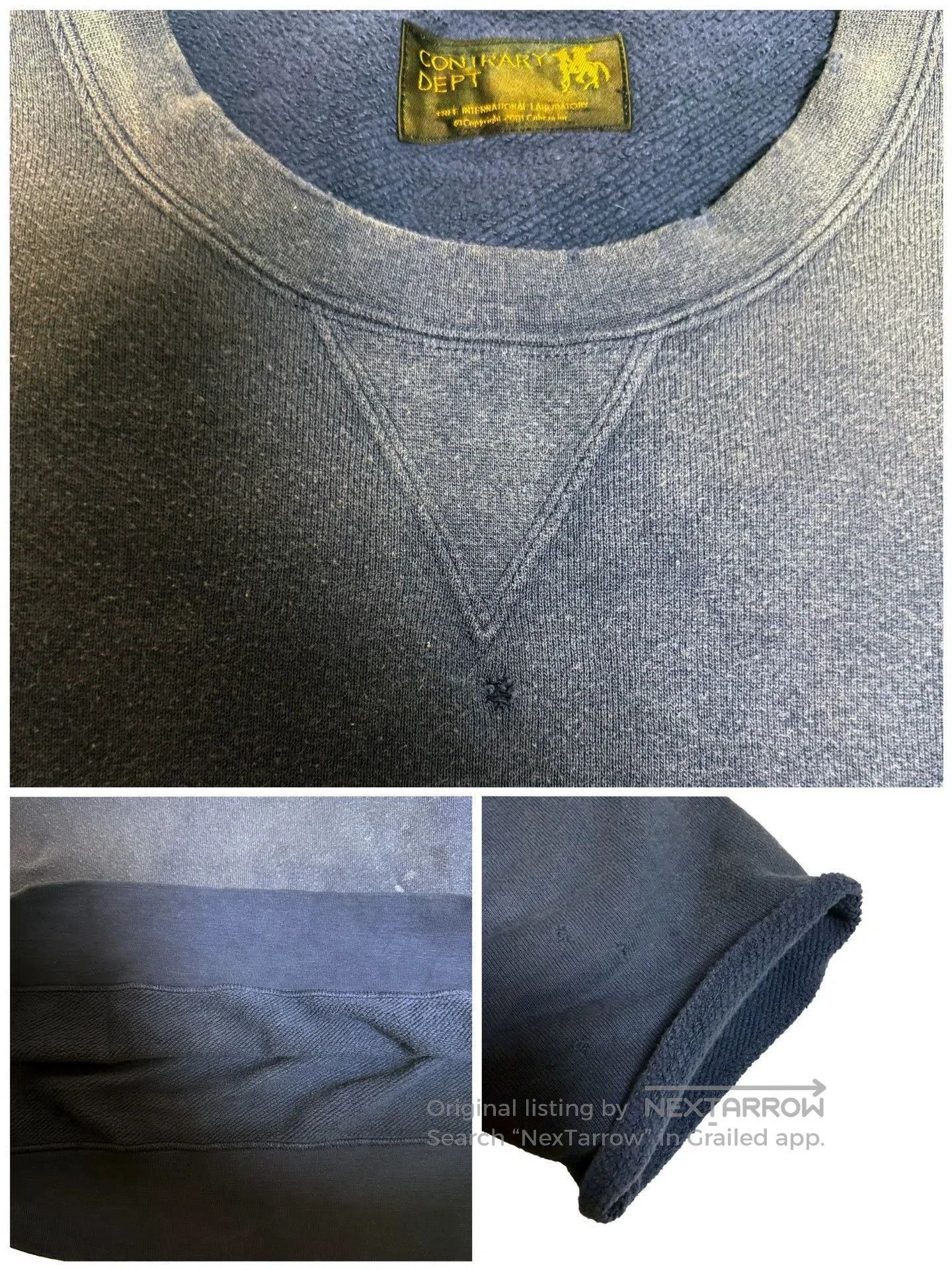 Visvim Blue Distressed Oversized Sweatshirt. Size US S / EU 44-46 / 1 - 4 Thumbnail