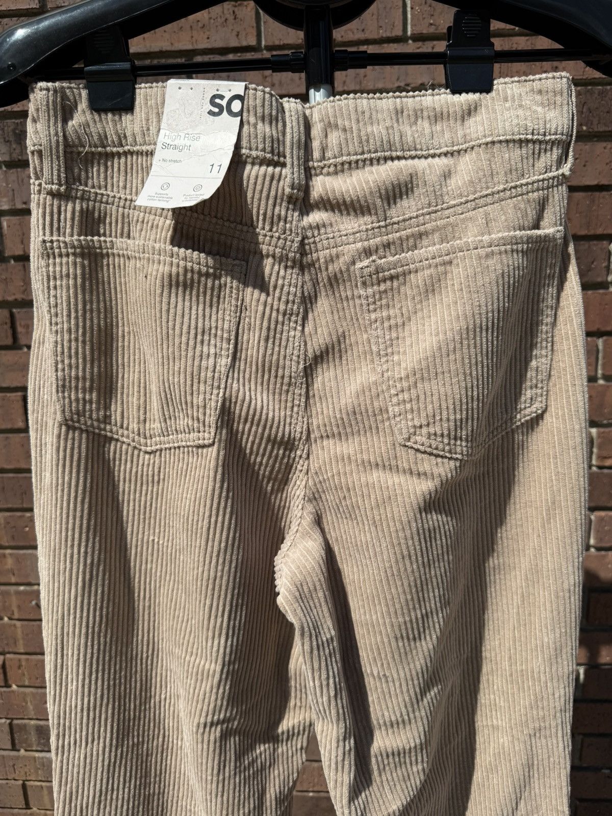 Other SO Juniors 11 Waist 30 High Rise Straight Tan Corduroy Pants Size 30" / US 8 / IT 44 - 6 Thumbnail