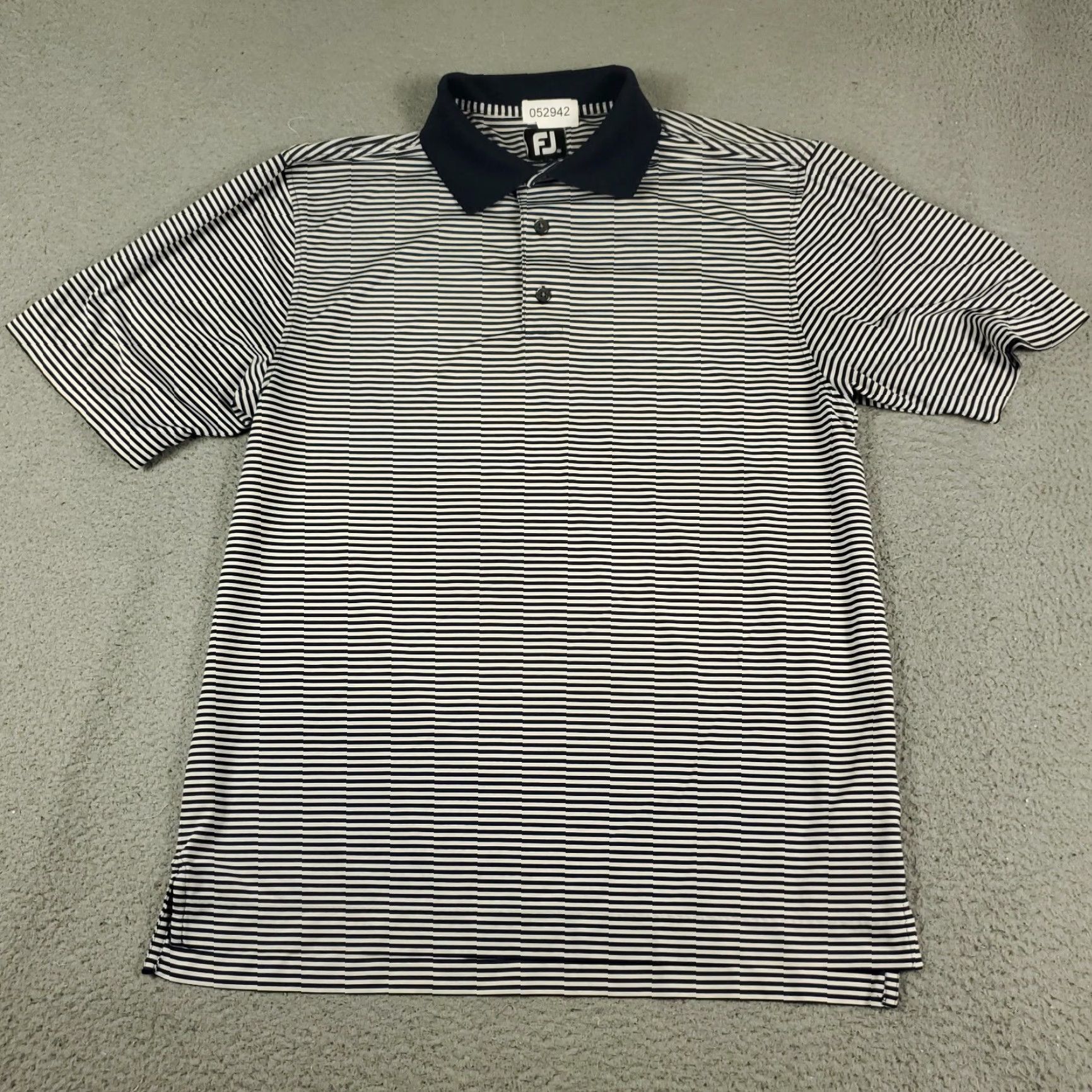 Footjoy FJ Polo Shirt Mens M Blue White Striped Short Sleeve Polo Shirt Men Blue White Striped Golf Casual Short Sleeve FJ Size US M / EU 48-50 / 2 - 2 Thumbnail