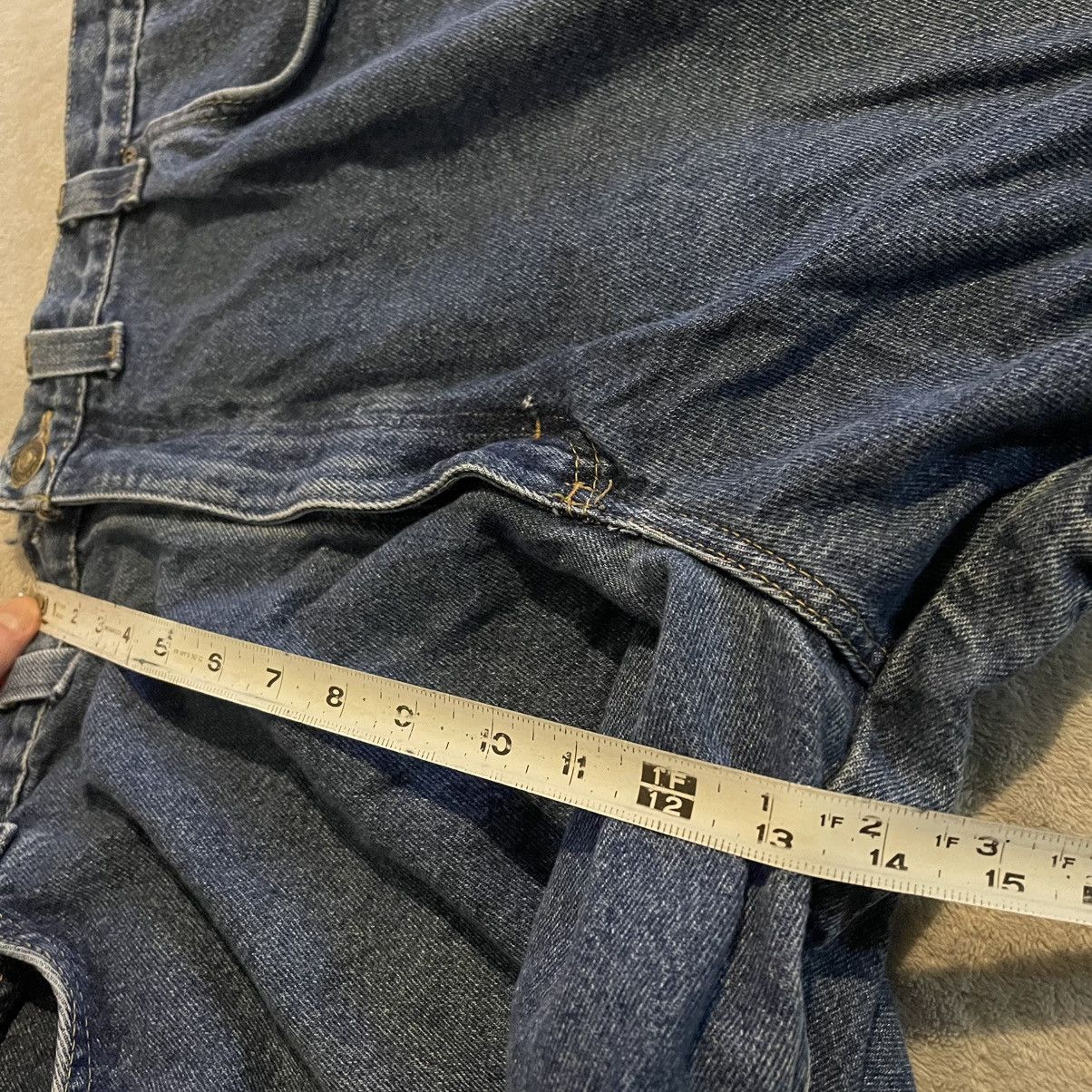 Wrangler Vintage 90s Wrangler Riggs Workwear Jeans Mens 44x32 Blue Size US 42 / EU 58 - 8 Thumbnail