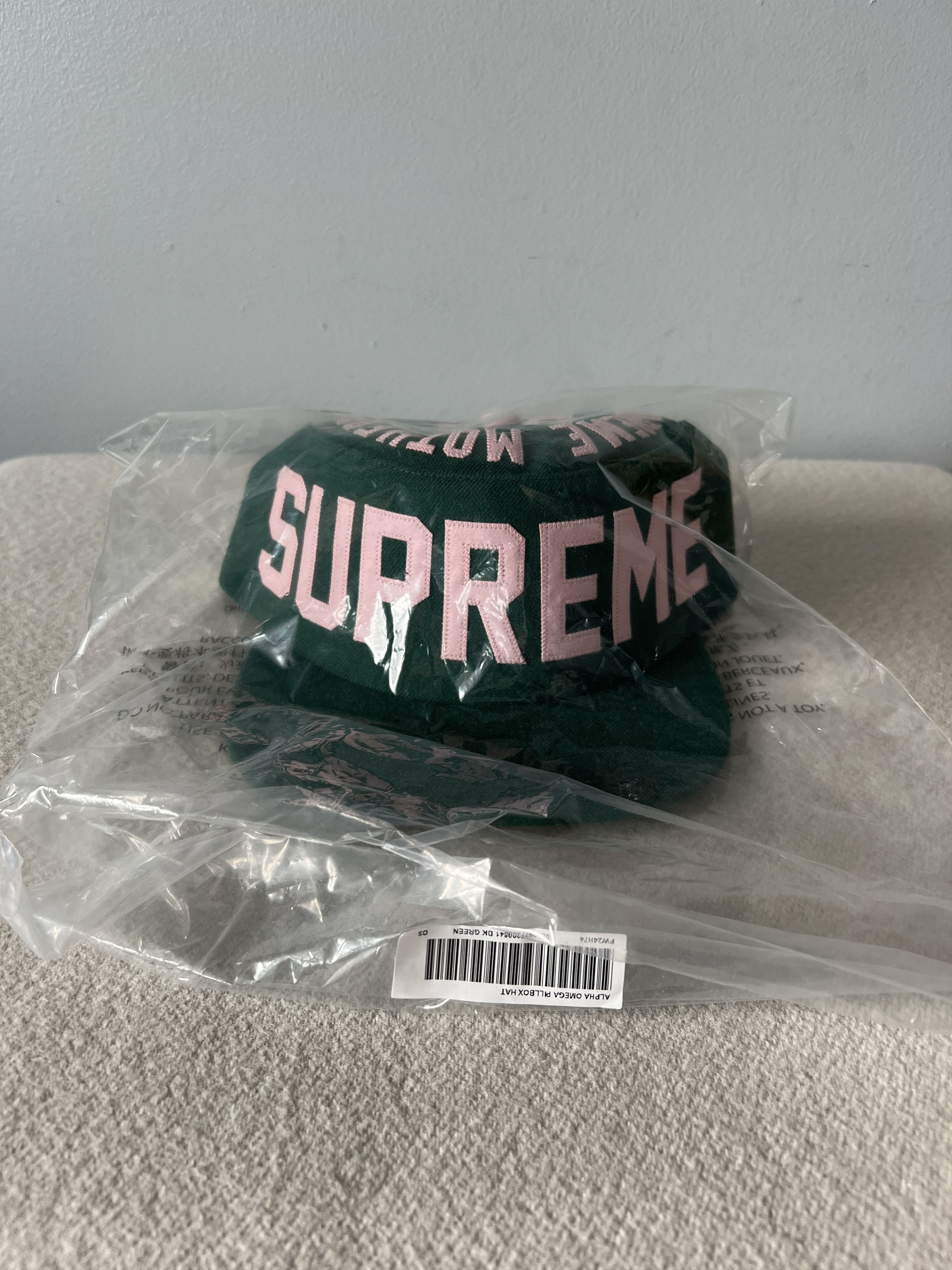 Supreme Supreme Alpha Omega Pillbox Hat in Green | Grailed