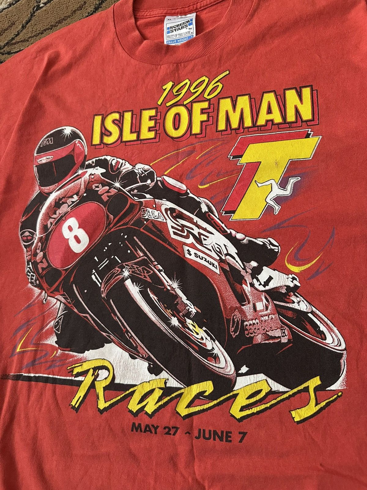 Vintage Vintage 90s single stitch isle of the man t-shirt L/XL Size US L / EU 52-54 / 3 - 7 Thumbnail