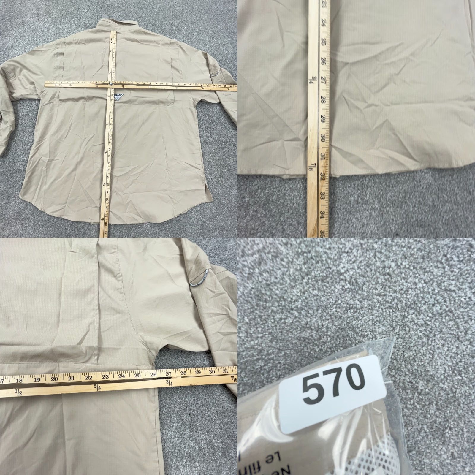 Vintage Columbia PFG Shirt Men 2XL Tan Brown Button Up Camp Outdoors Fishing Adult Long Sleeve Solid Omni-Shade Size US XXL / EU 58 / 5 - 8 Thumbnail