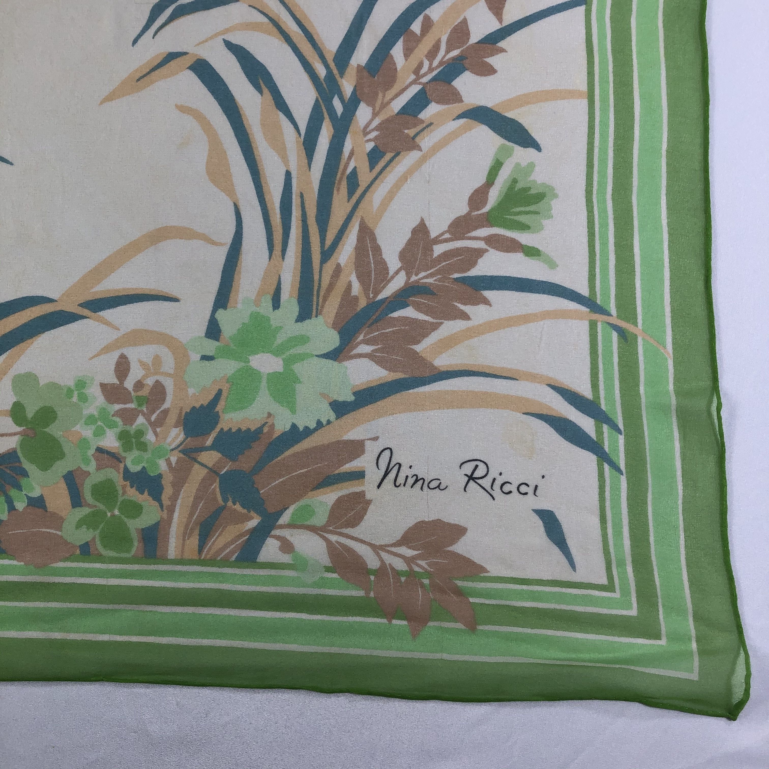 Nina Ricci × Vintage Vintage Nina Ricci Silk Scarf Size ONE SIZE - 3 Thumbnail