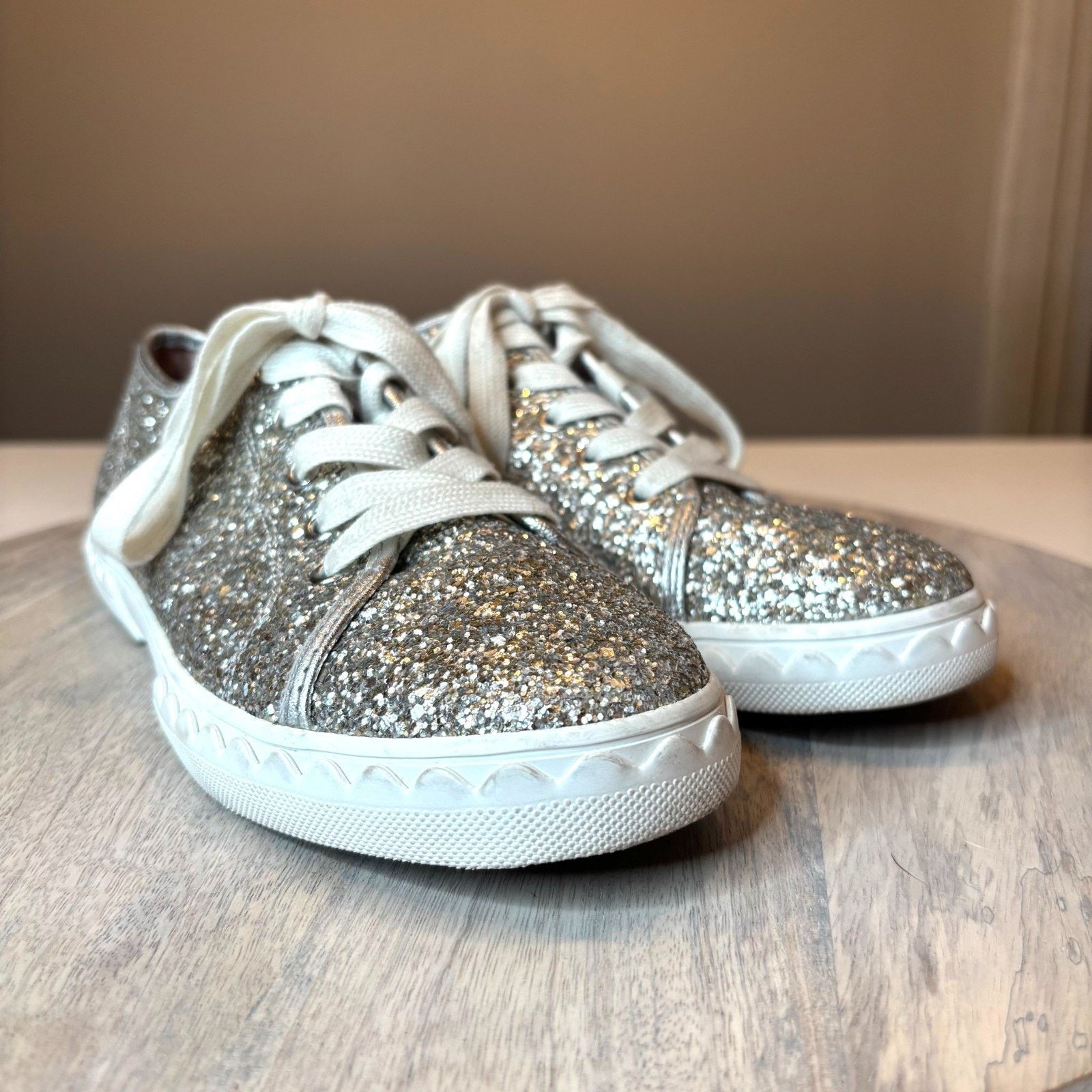 Kate Spade Kate Spade Glitter Sneakers Silver Sparkle Women’s Size 6.5 Size US 6.5 / IT 36.5 - 5 Thumbnail