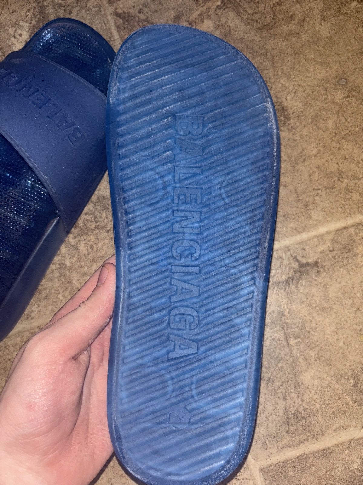 Balenciaga Marine Blue Balenciaga slides Size US 10 / EU 43 - 3 Thumbnail