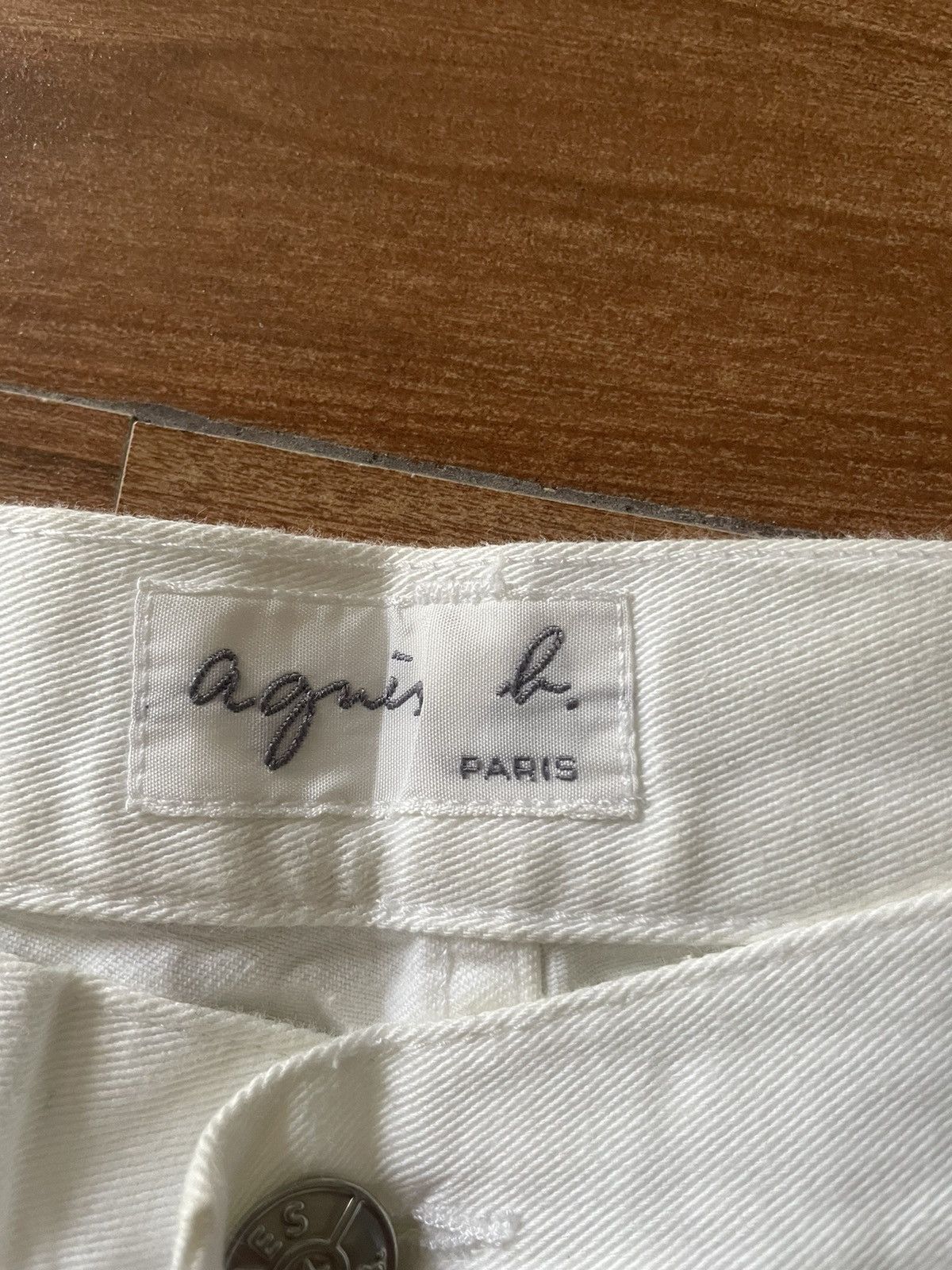 Designer × Vintage × agnes b. Agnes B. White Plain Pants Size 28" / US 6 / IT 42 - 4 Thumbnail
