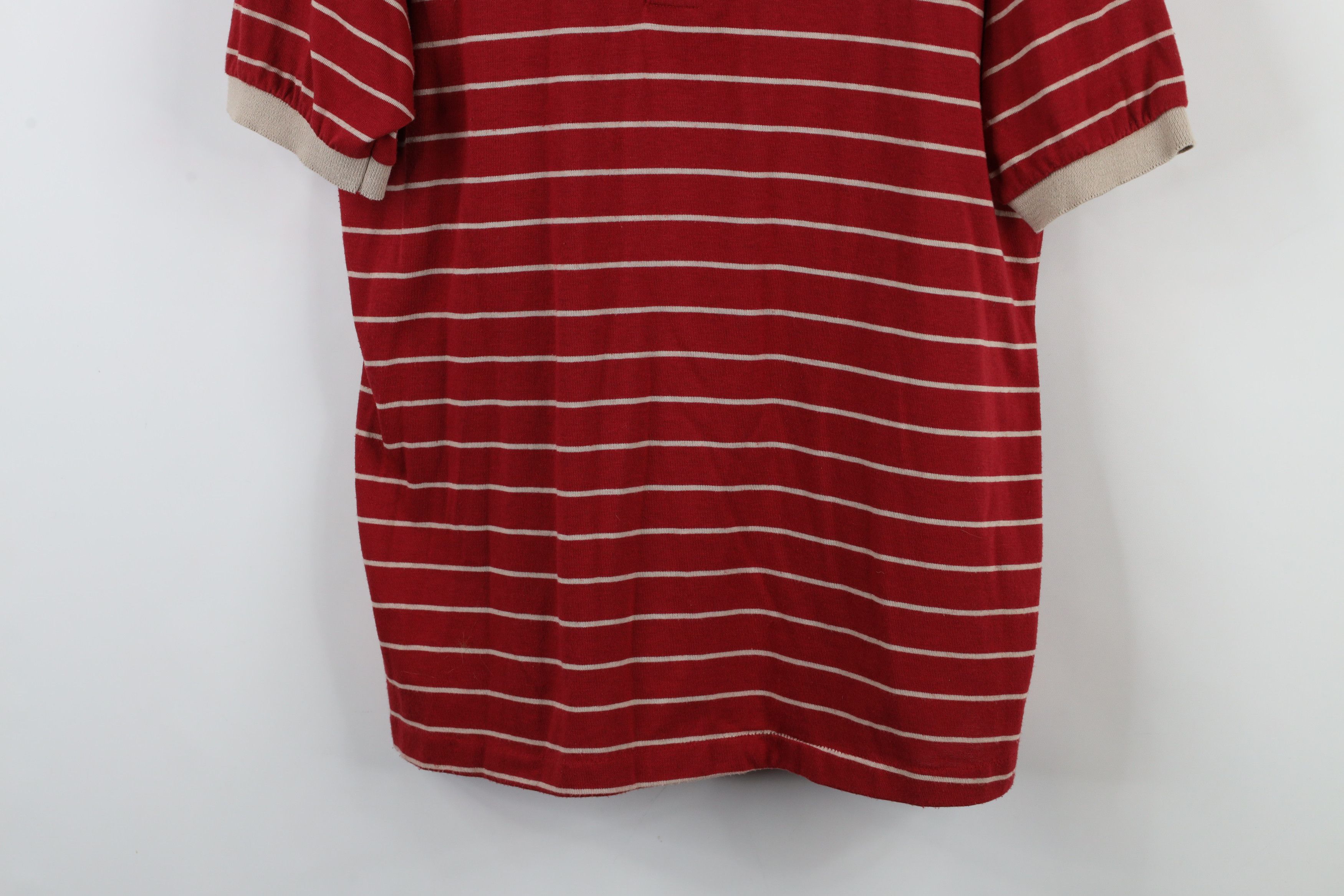 Vintage Vintage 70s 80s Streetwear Knit Collared Polo Shirt Red USA Size US XL / EU 56 / 4 - 3 Thumbnail