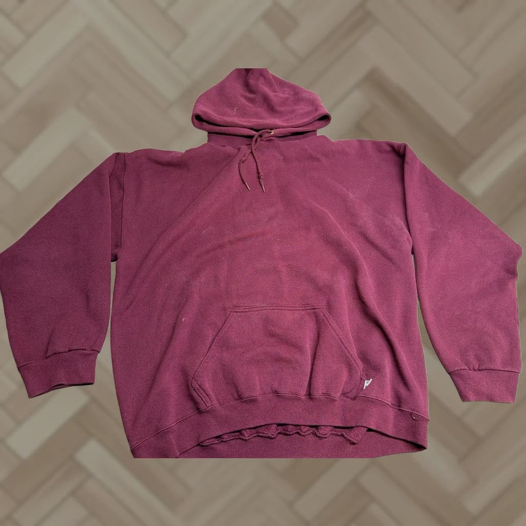 Vintage Vintage Discus Athletic Hoodie Mens 2XL Red 90s USA Made Hooded Pullover Sweatshirt Size US XXL / EU 58 / 5 - 1 Thumbnail
