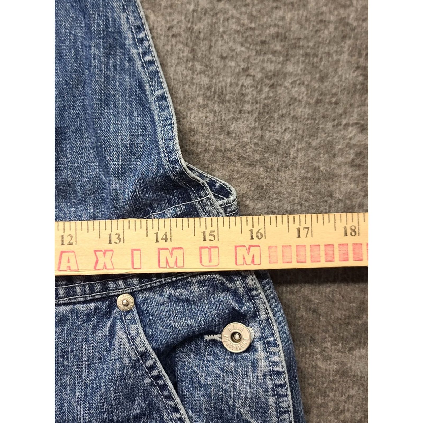 Vintage VINTAGE Bum Equipment Shortalls Womens S Denim Overalls 90s Y2K Relaxed Fit 5-Pocket Blue 30 in Waist Womens Size 28" / US 6 / IT 42 - 4 Thumbnail