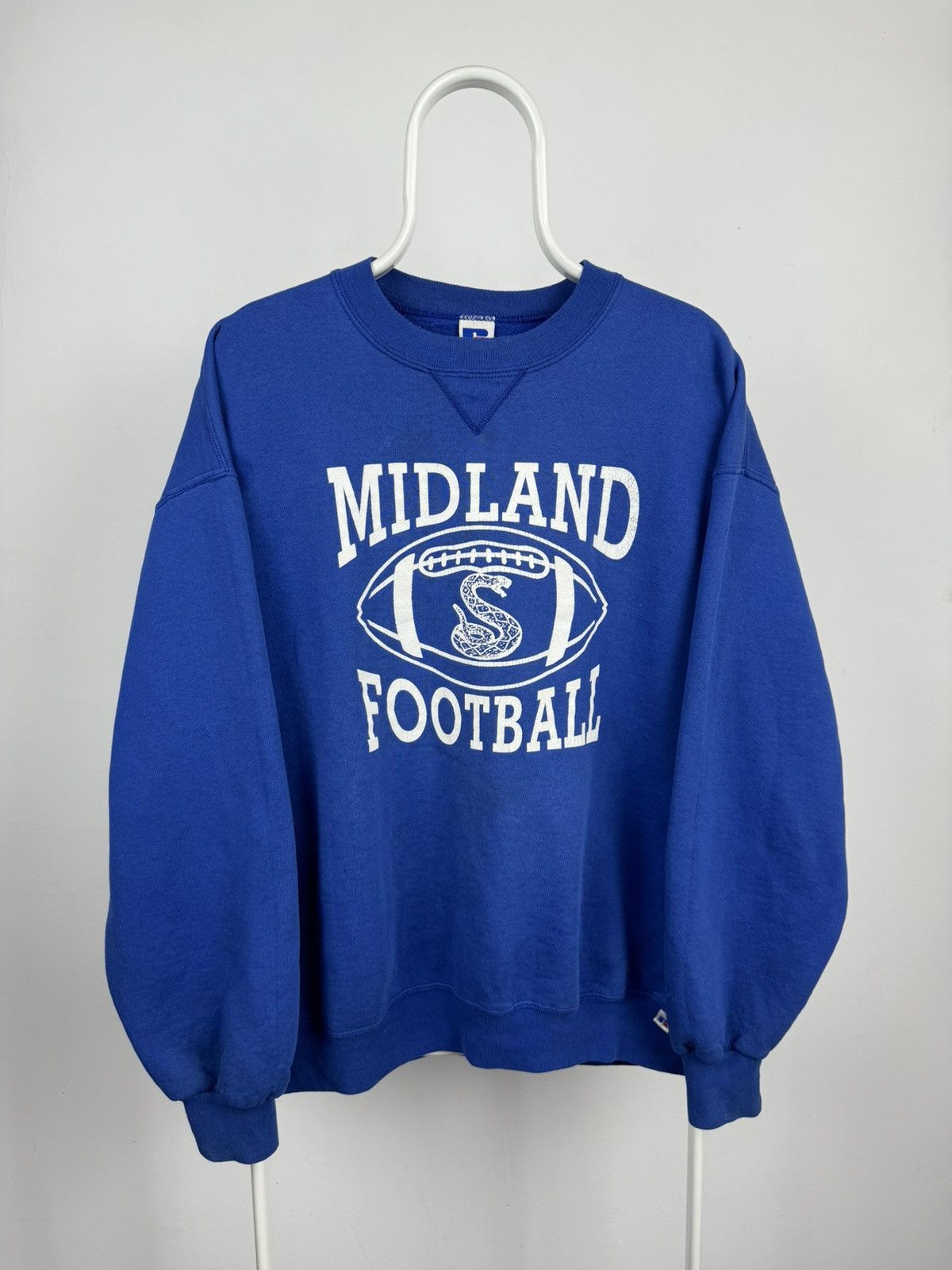Russell Athletic × Vintage Vintage Russell Athletic Midland Football USA Sweatshirt Size US XL / EU 56 / 4 - 1 Thumbnail