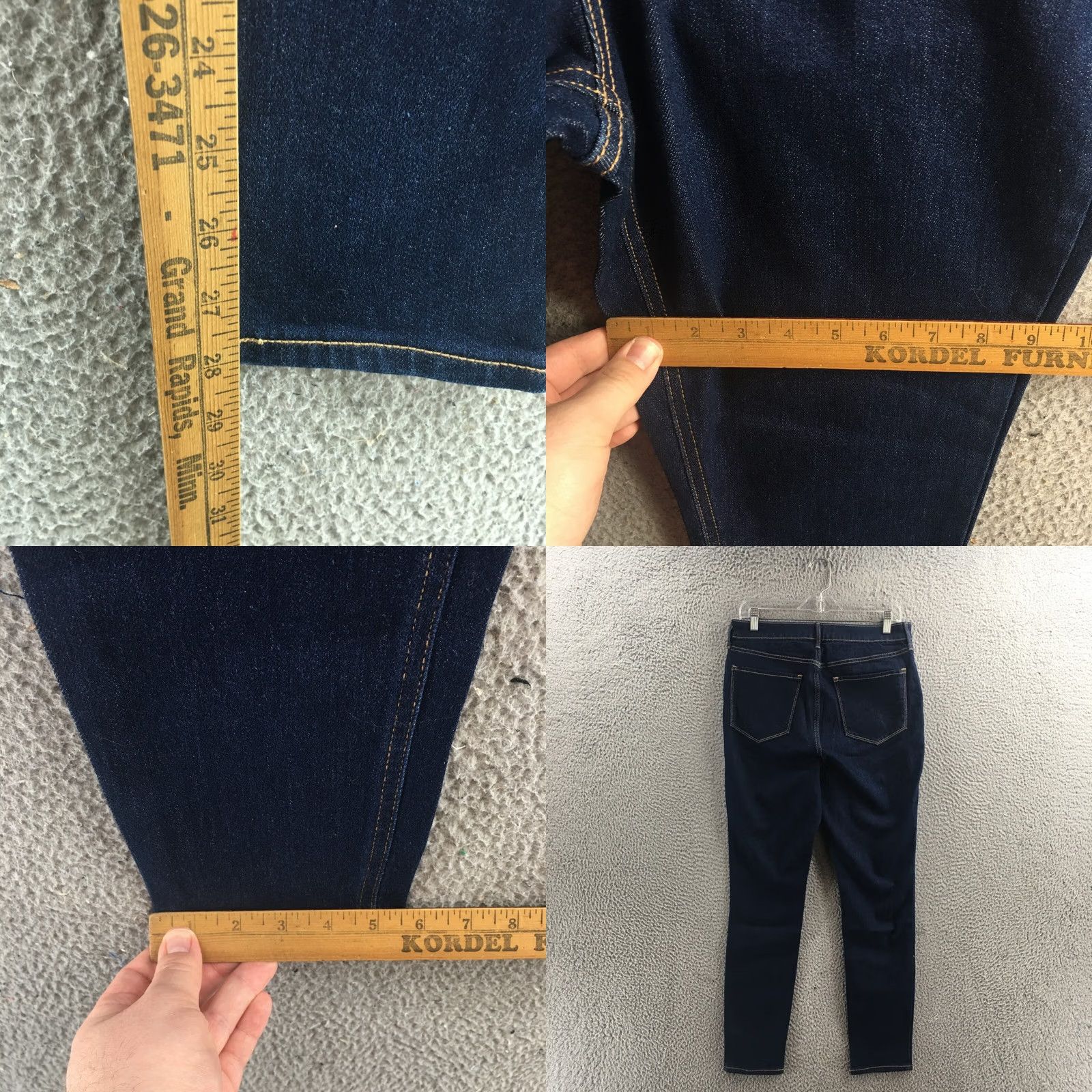Old Navy Old Navy Skinny Jeans Womens 12 Blue High Rise Dark Wash Zip New Jeans Size 34" / US 12 / IT 48 - 8 Thumbnail