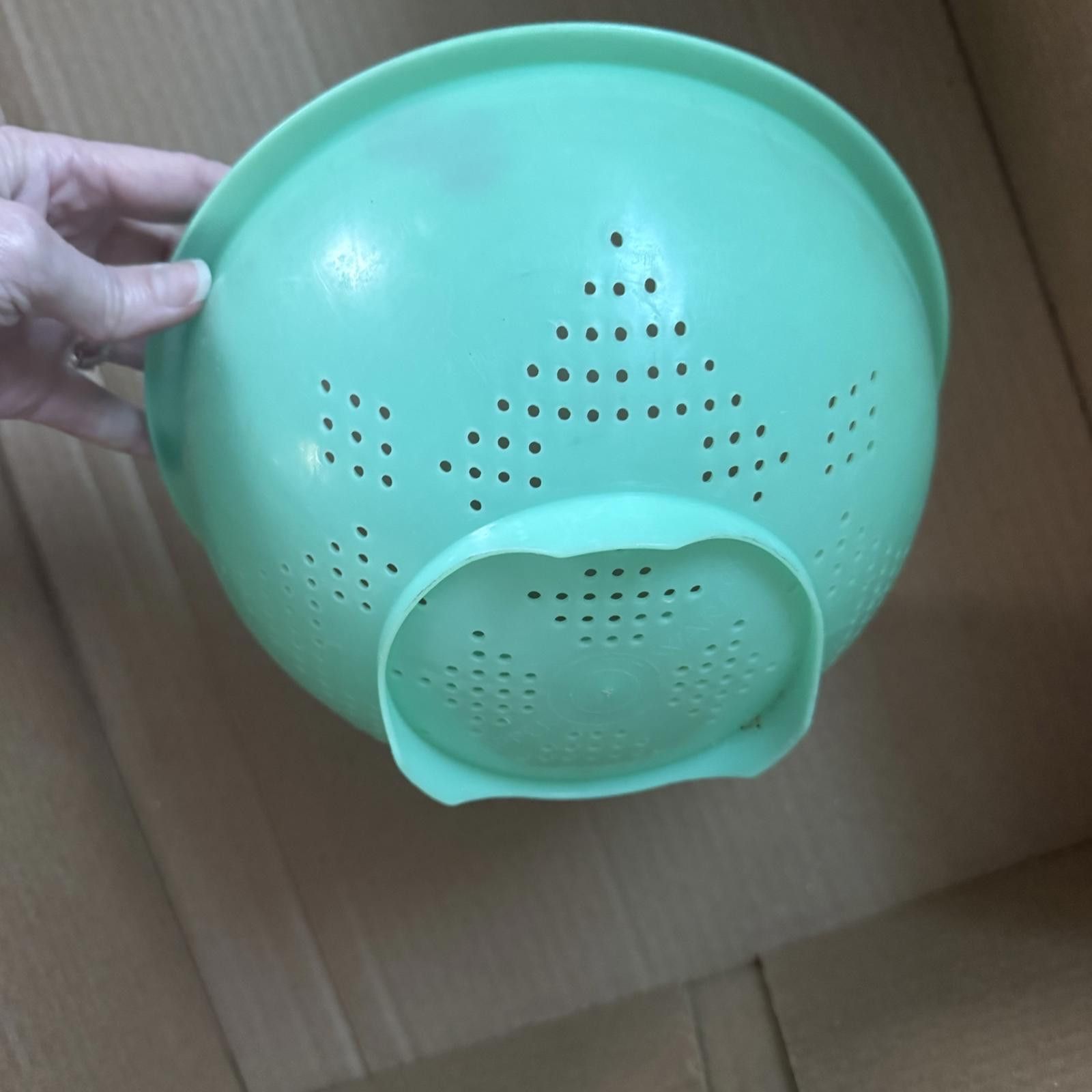 Other Vintage Tupperware Green Plastic Colander Strainer Size ONE SIZE - 2 Thumbnail