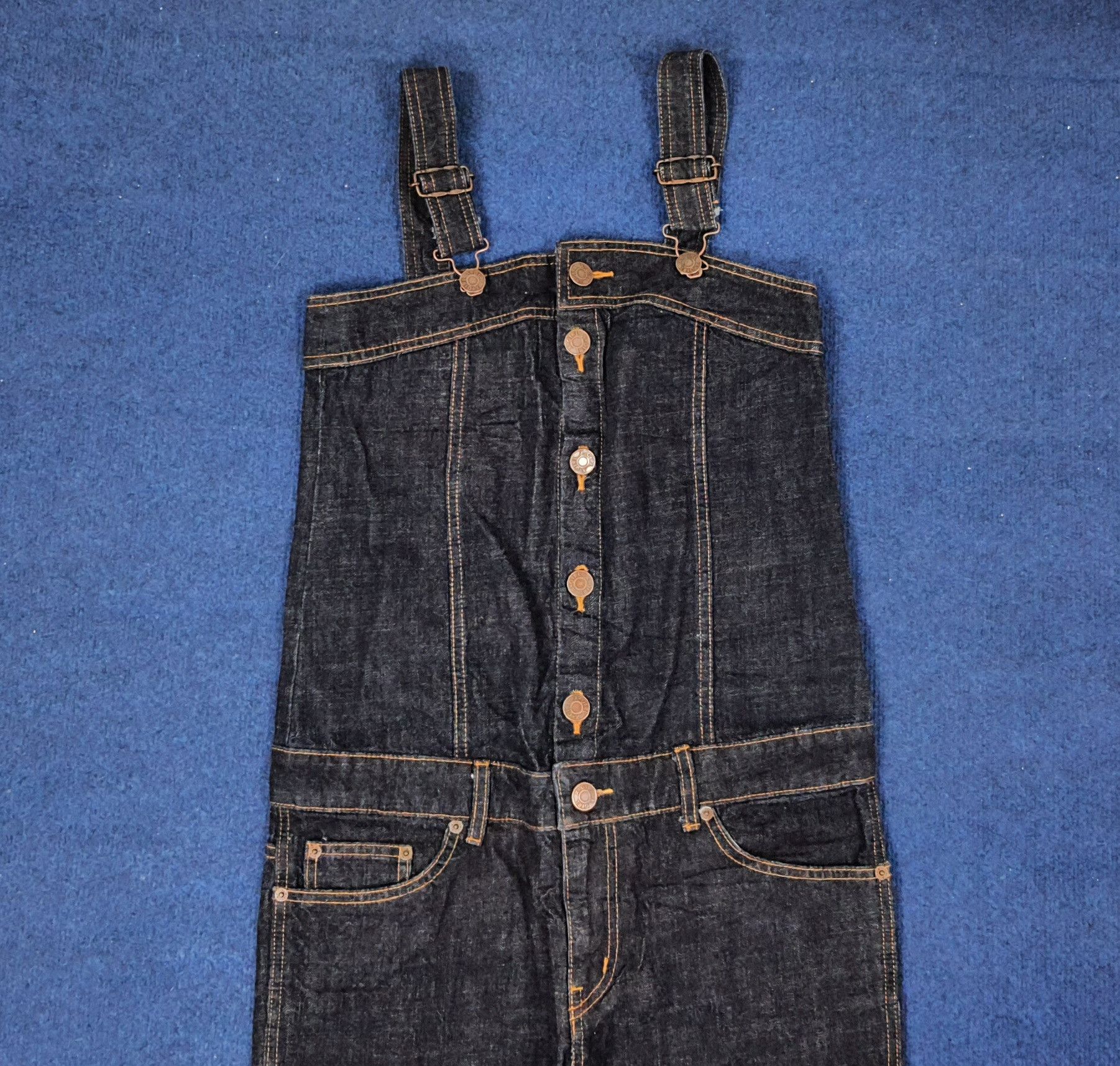 Japanese Brand Vintage X-Girl Streetwear Japan Brand Jumpsuit C235N13 Size 35" - 2 Thumbnail