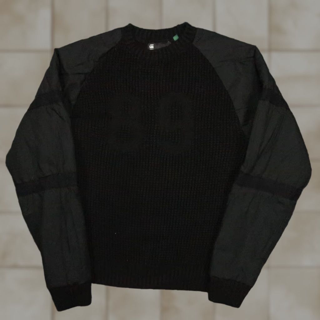 Vintage G Star Mens Sweater Knits Black Heavyweight Crew Neck Long Sleeve Pullover Knit Cotton Polyester Regular Size S Modern Casual Size US S / EU 44-46 / 1 - 1 Thumbnail