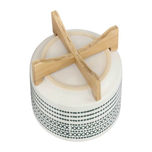 Designer × Homemade CERAMIC 10" PLANTER ON STANDW/ DOTS, BLUE Size US L / EU 52-54 / 3 - 6 Thumbnail
