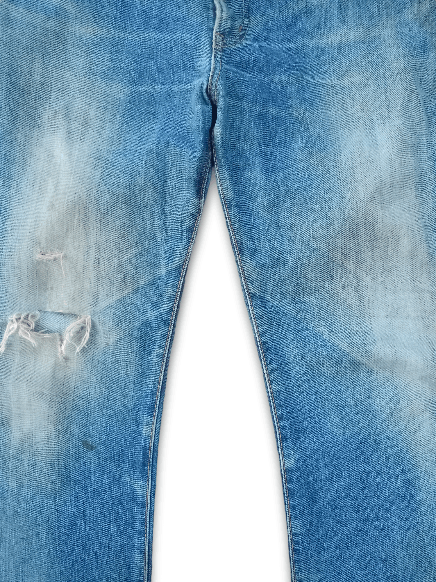 Edwin × Japanese Brand Vintage Edwin Japan Blue Wash Distressed Loose Jeans Size US 32 / EU 48 - 7 Thumbnail