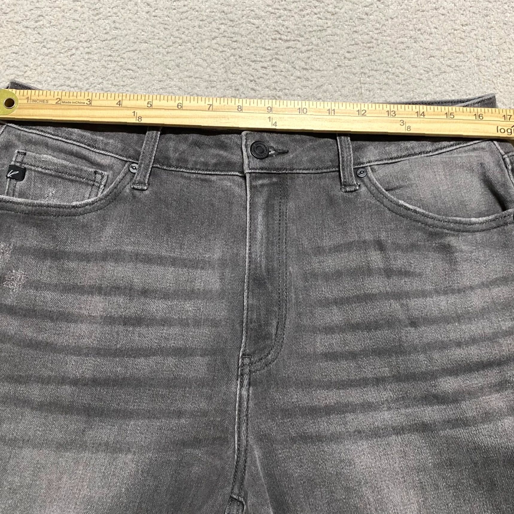 Vintage Kancan Womens Jeans Gray Denim Skinny Medium Wash High Rise 31 Inseam 28 in Regular Stretch 5-Pocket City Womens Jeans Size 24" / US 00 / IT 34 - 7 Thumbnail