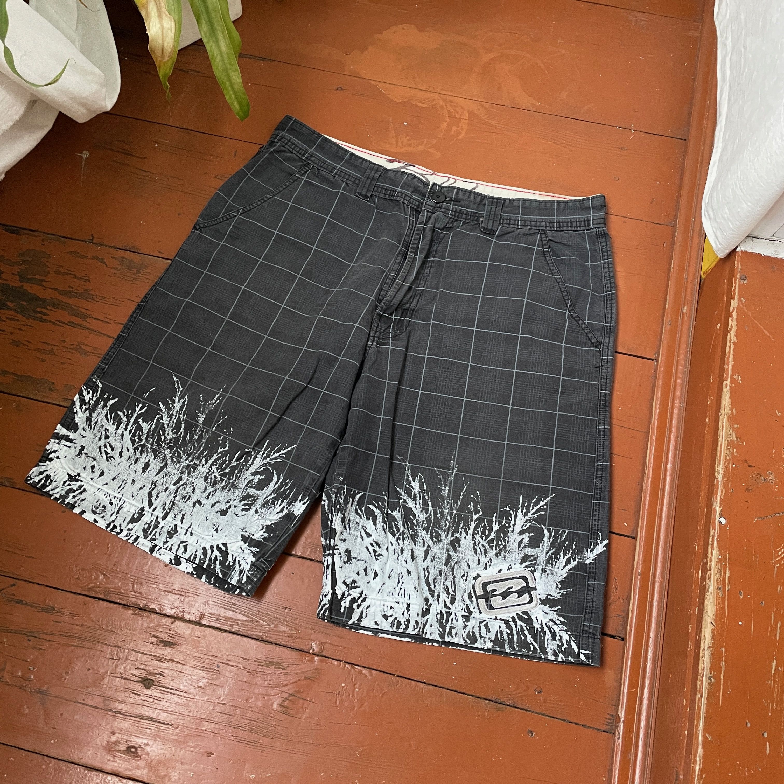 Billabong Billabong shorts check custom grunge opium y2k 1of1 surf Size US 34 / EU 50 - 1 Thumbnail