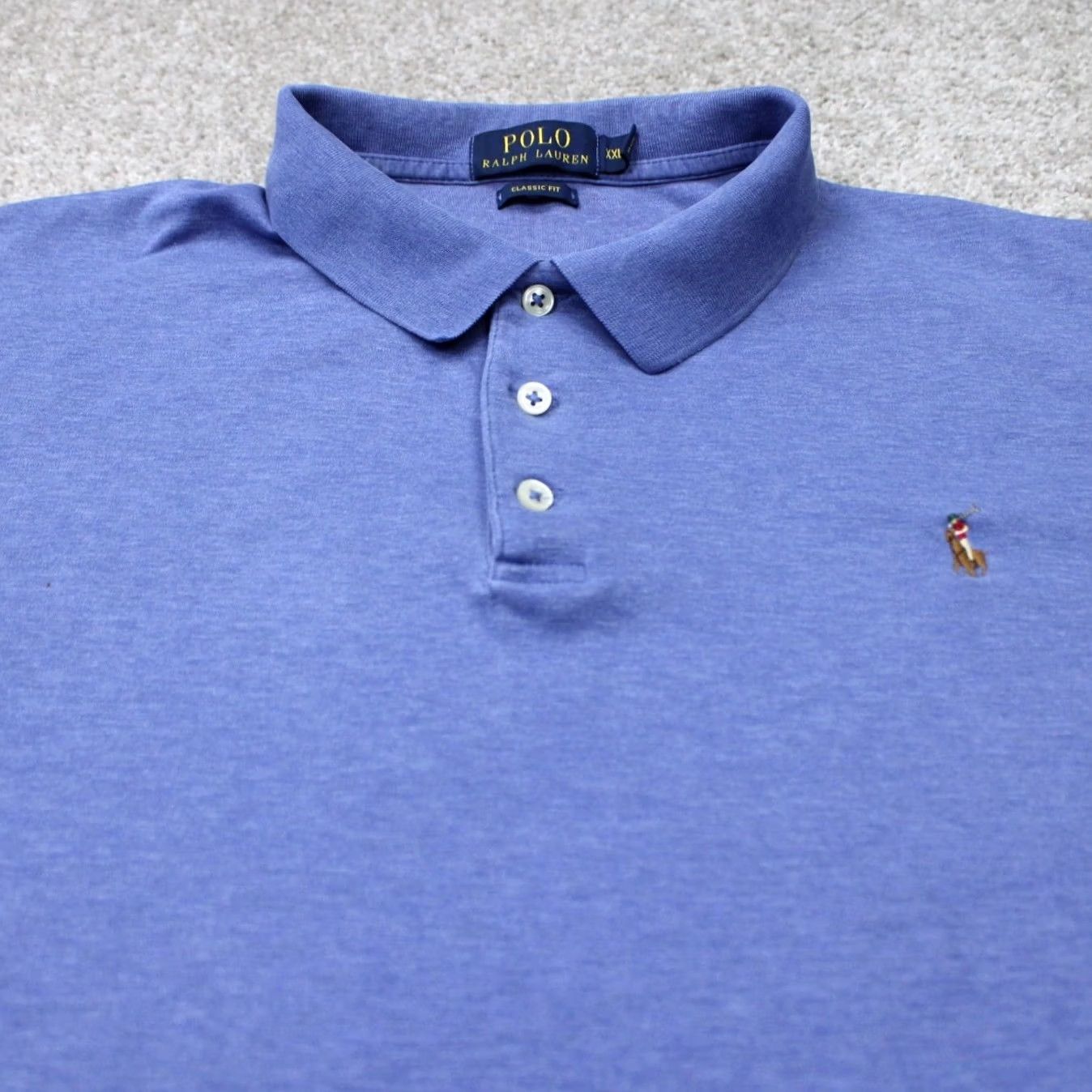 Polo Ralph Lauren Polo Ralph Lauren Shirt Mens 2XL XXL Blue Polo by Ralph Lauren Regular Classic Fit 100% Cotton Short Sleeve Button-Front Polo Shirt Boys? Size US XXL / EU 58 / 5 - 4 Thumbnail
