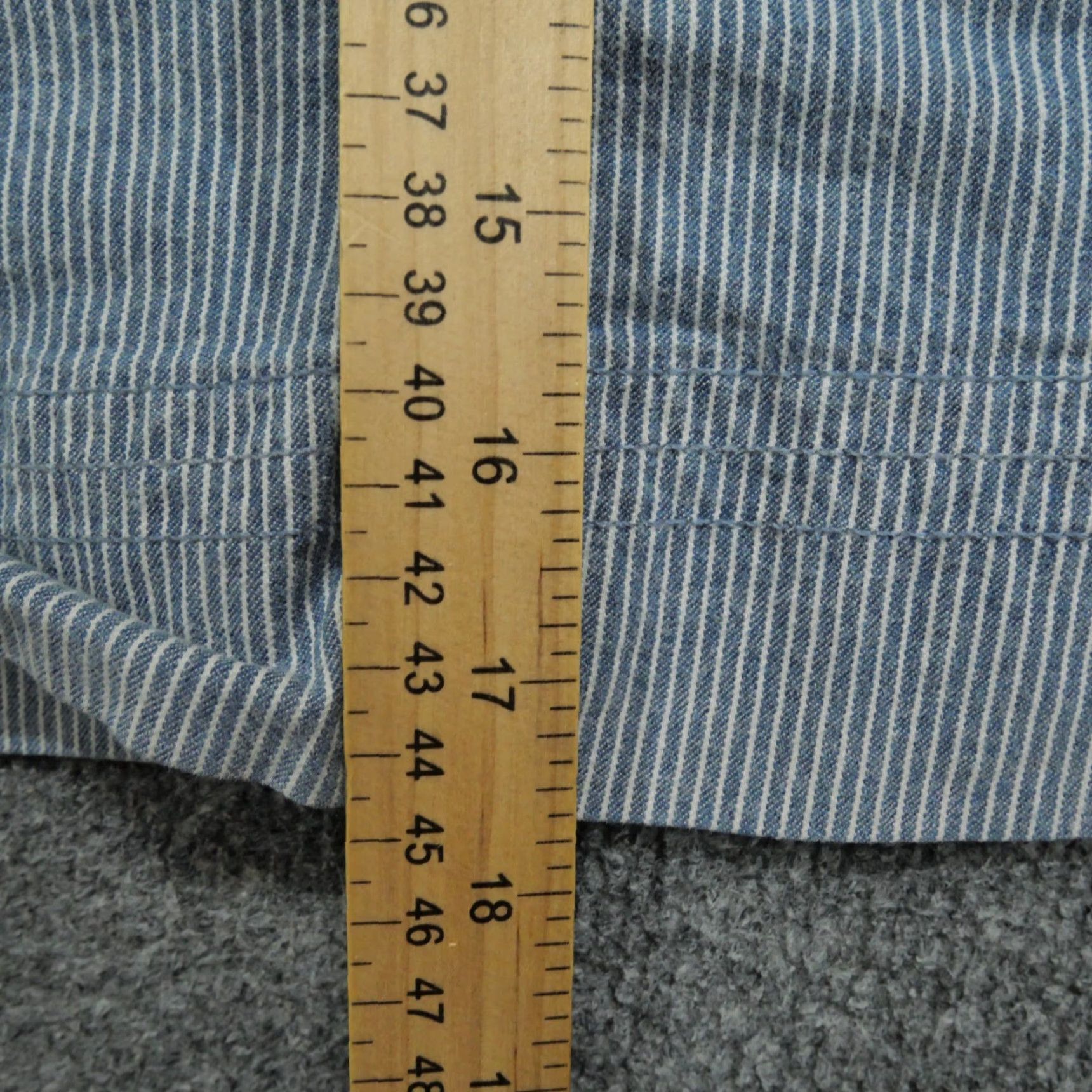 Boden Boden Skirt Womens 2 2S Blue White Hickory Striped Stretch Canvas Short Size 26" / US 2 / IT 38 - 7 Thumbnail