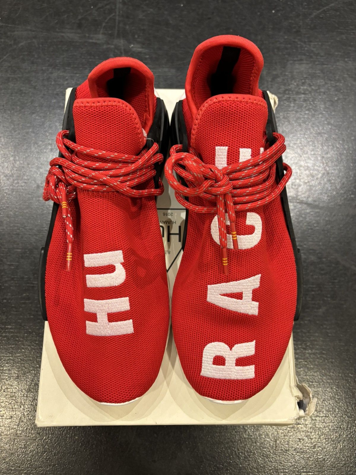 Adidas × Pharrell Adidas NMD Hu ‘Pharrell Human Race Scarlet’ Size US 8.5 / EU 41-42 - 4 Thumbnail