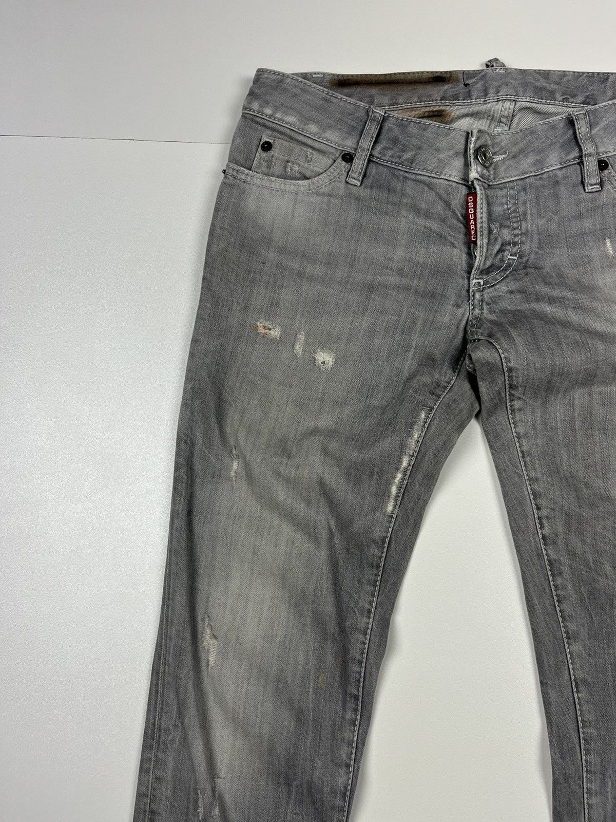 Dsquared2 Rare Dsquared2 Distressed Denim Pants Grey Jeans SZ 42 Size 28" / US 6 / IT 42 - 6 Thumbnail