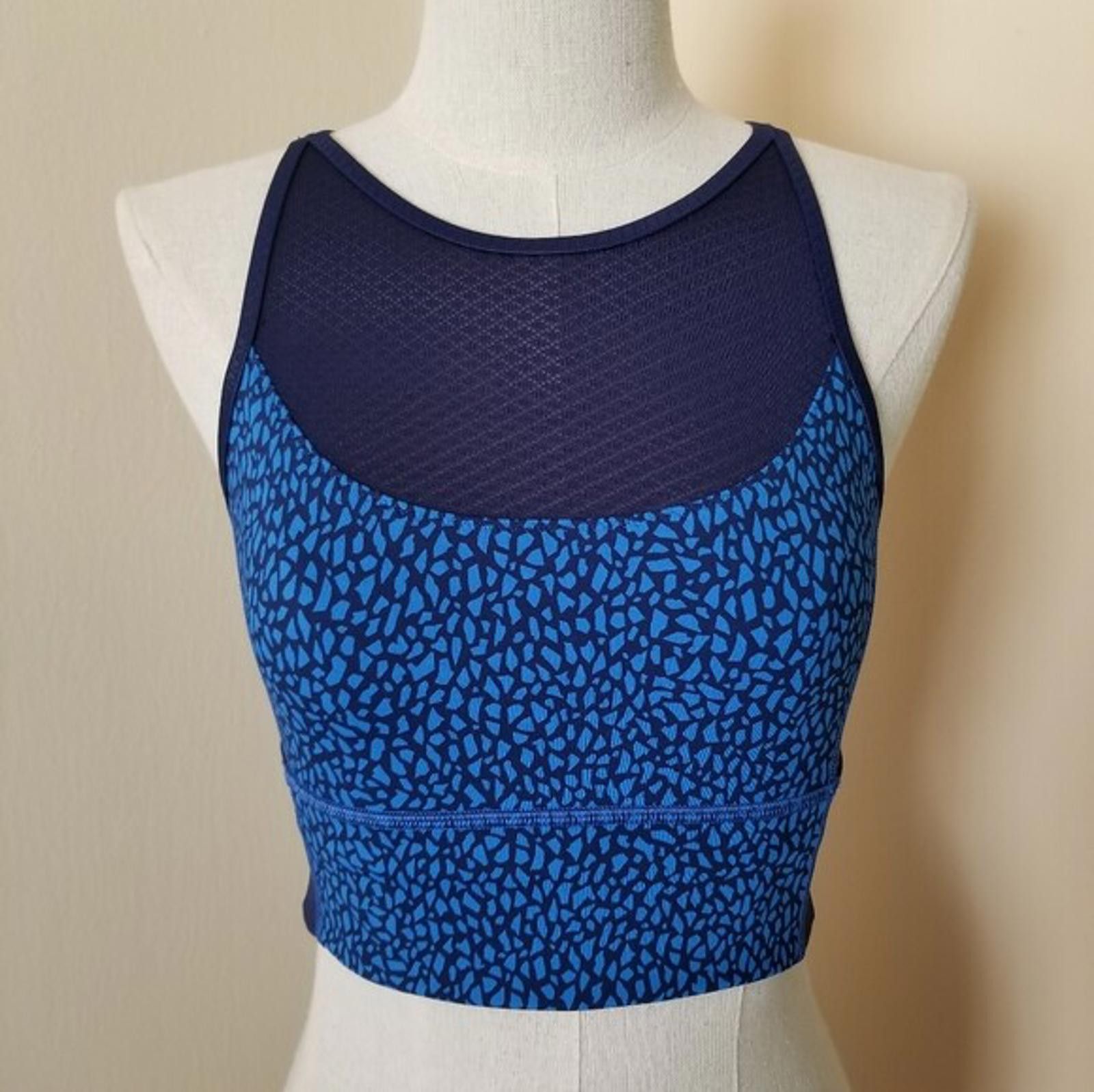 Lululemon Clip-In Long Line Bra Mosaic Sz 4