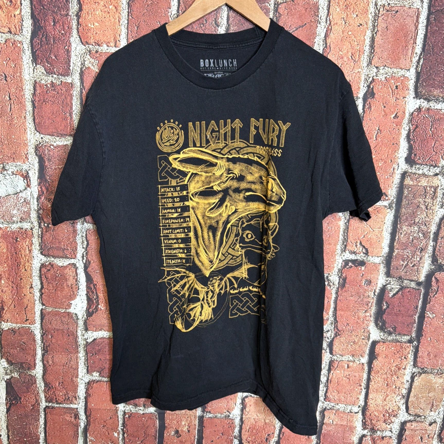 Vintage BoxLunch How to Train Your Dragon Toothless T-Shirt Black L Unisex Adults Short Sleeve Shirt Boys Mens 90s Night Fury Theme Size US L / EU 52-54 / 3 - 2 Thumbnail