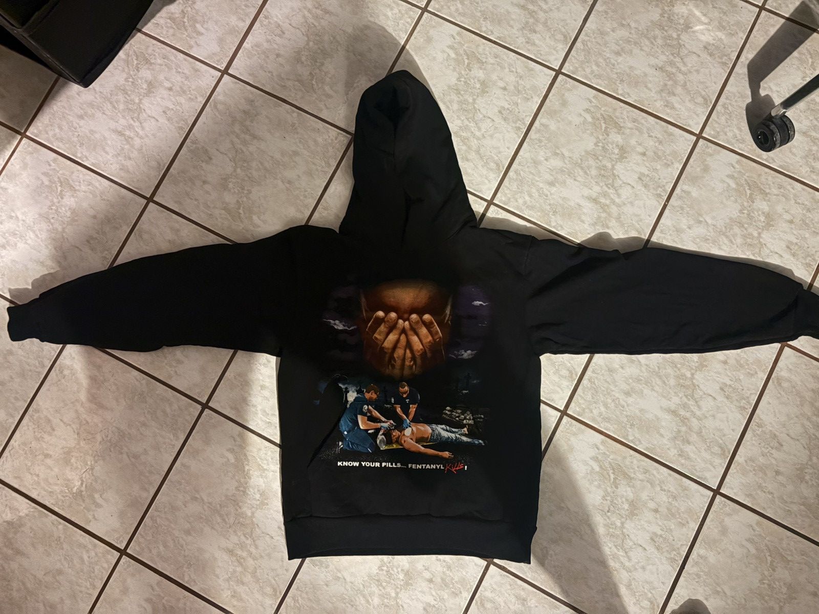 Nothing Personal Nothing Personal Blazzy Say No To Fentanyl Hoodie Black - S Size US S / EU 44-46 / 1 - 1 Thumbnail