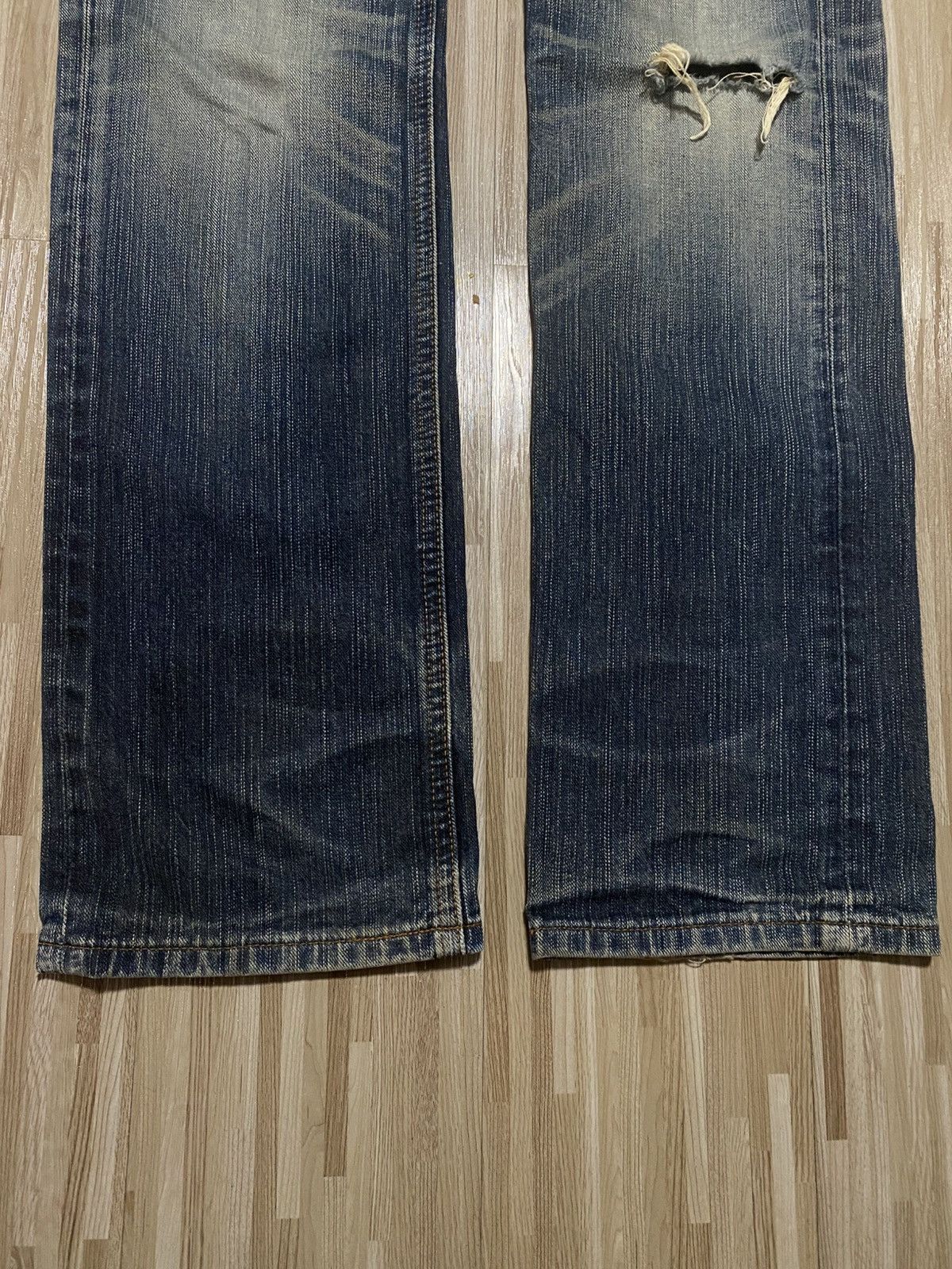 Edwin 🔥Thrash Exclusive Vintage Edwin Rusty Distress Denim Jean Size US 28 / EU 44 - 7 Thumbnail
