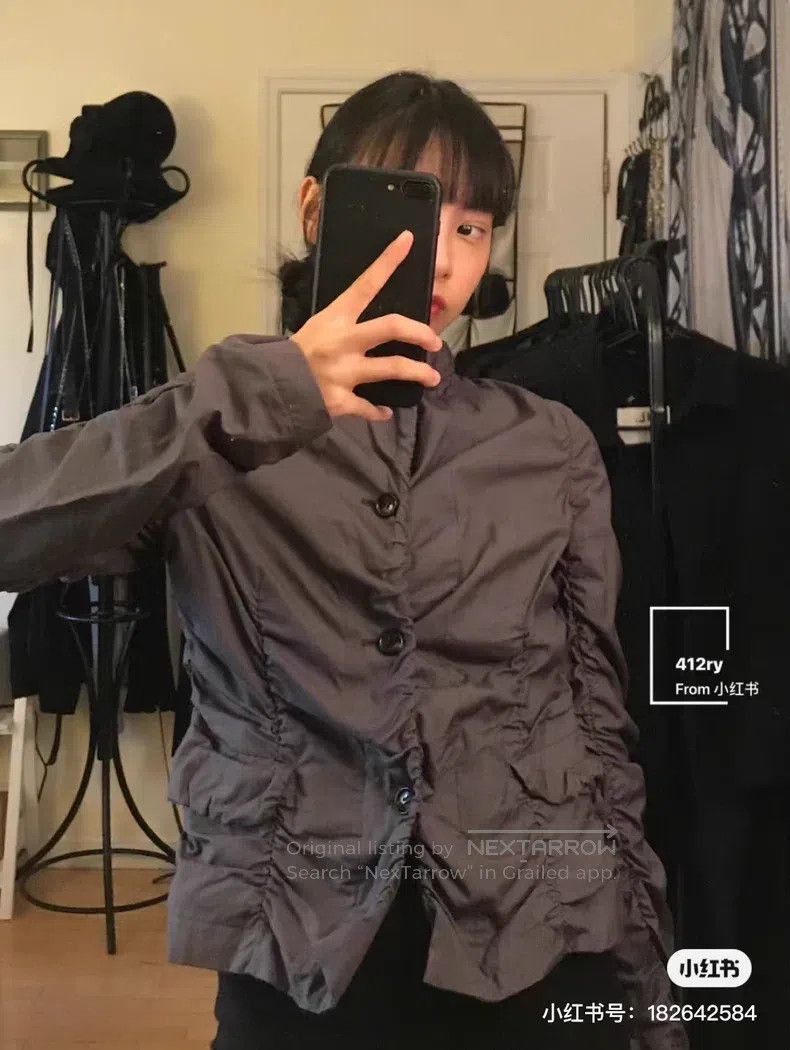 Comme des Garcons Comme Des Garcons Pleated Shirt Deep Blue Size XS / US 0-2 / IT 36-38 - 1 Thumbnail
