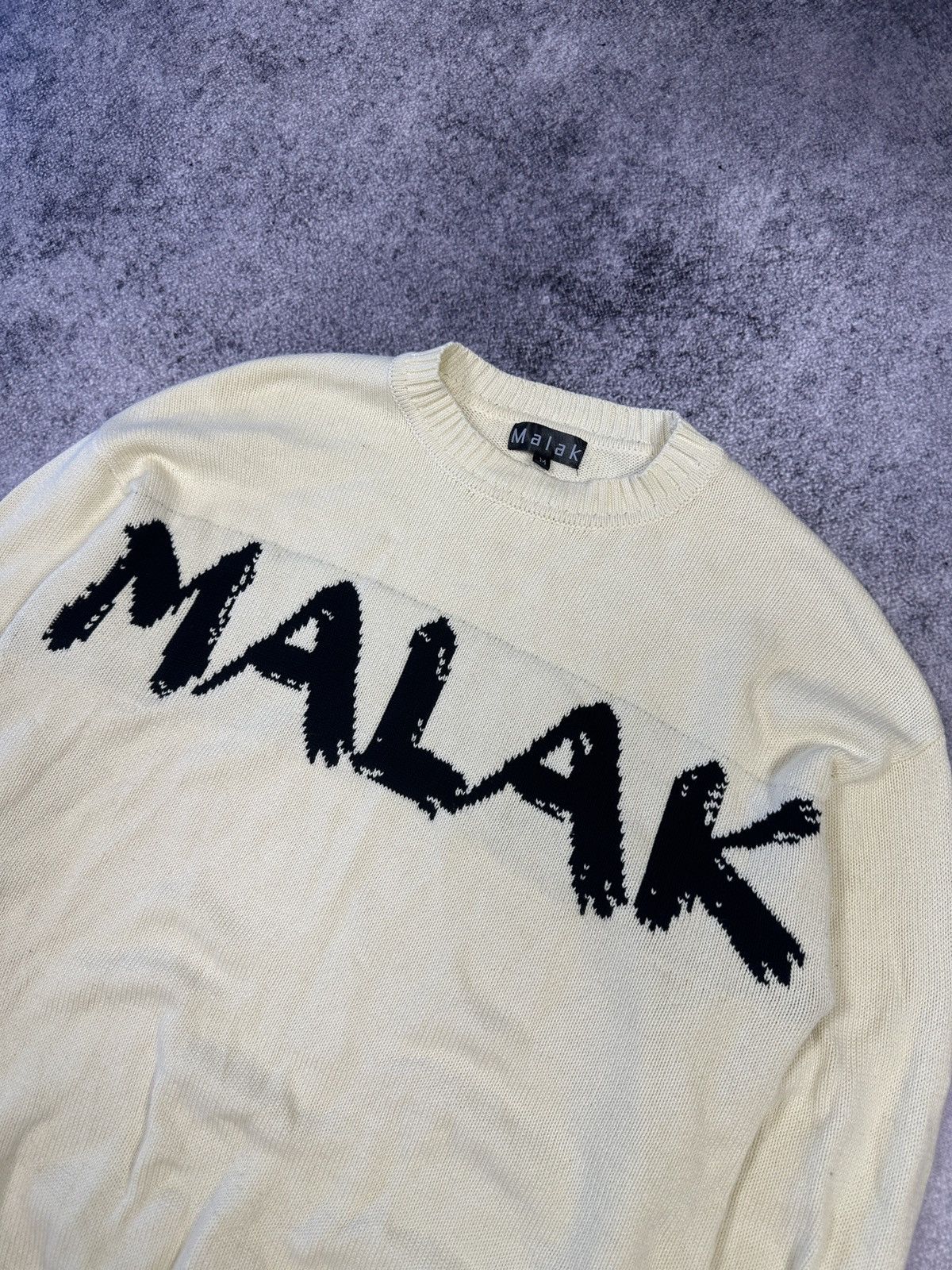 Other Y2K Malak Sweater Avant Garde Logo Streetwear Style Rare VTg Size US M / EU 48-50 / 2 - 2 Thumbnail