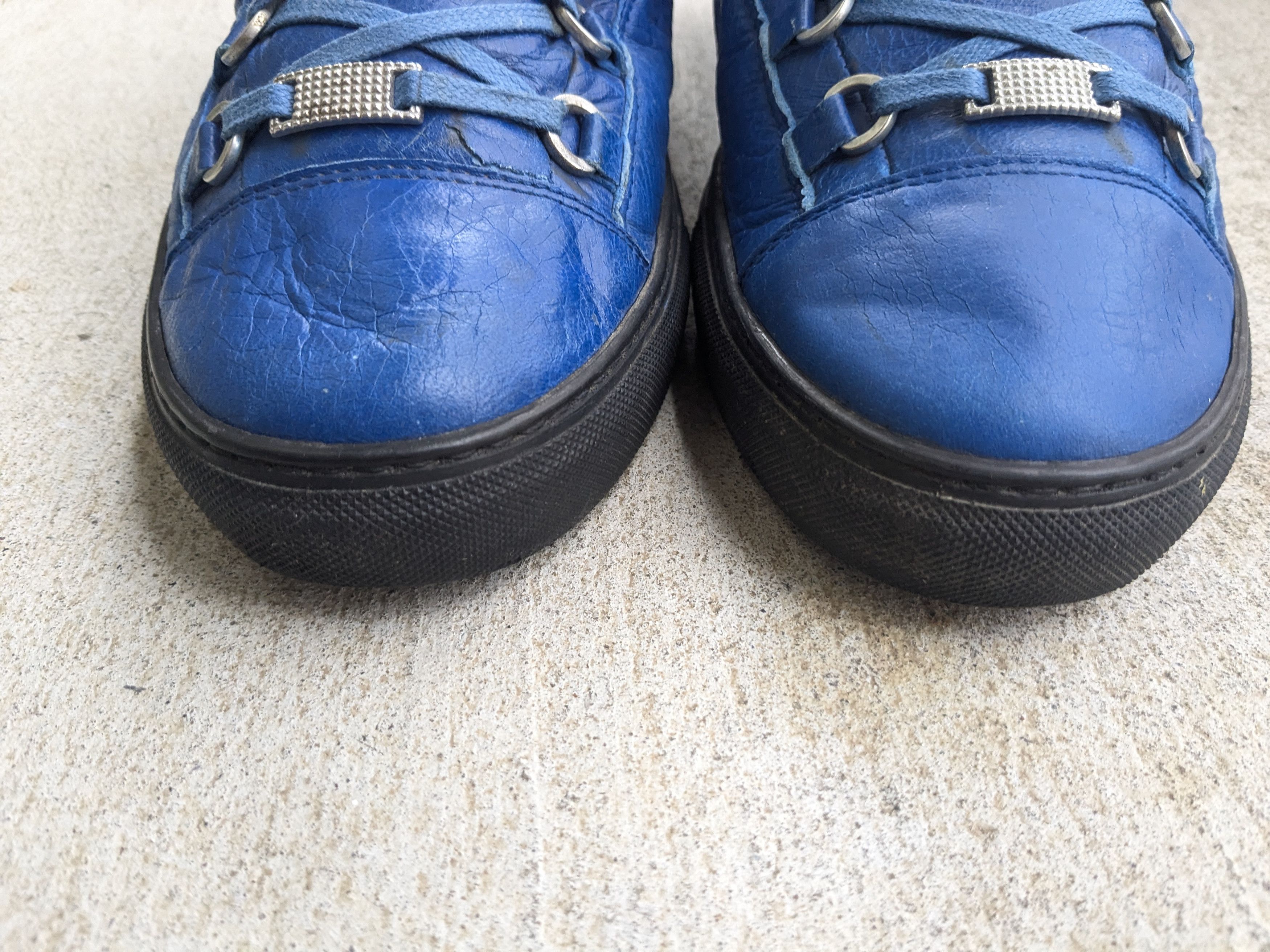 Balenciaga Balenciaga Arena Black Blue 12 Leather High Tops Size US 12 / EU 45 - 4 Thumbnail