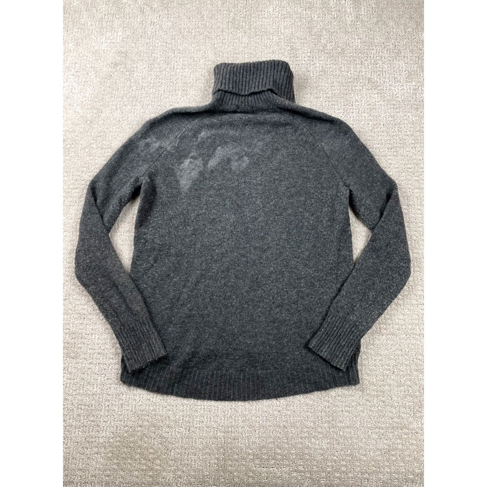 J.Crew J.CREW Sweater Womens XS Gray Turtleneck Long Sleeve Pullover Wool Blend Size XS / US 0-2 / IT 36-38 - 5 Thumbnail
