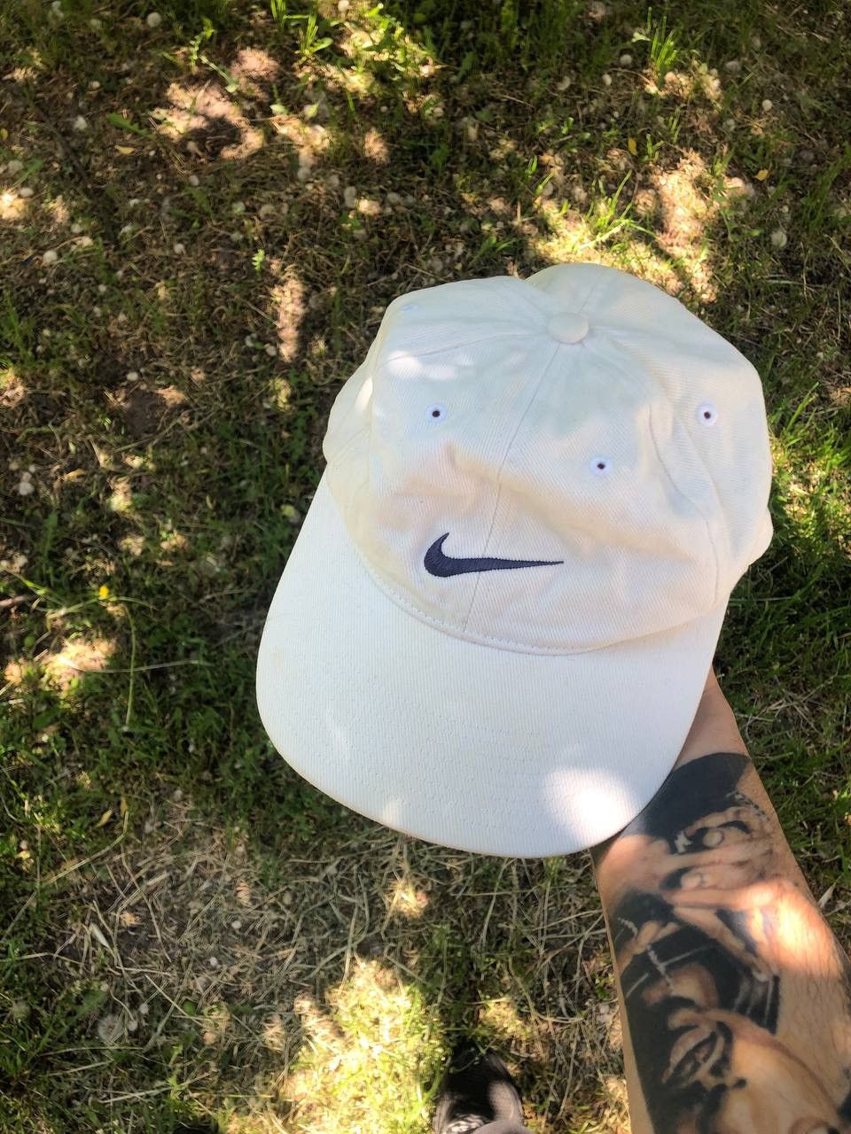 VERY RARE NIKE CAP BIG LOGO SWOOSH HATS DRILL 90s Y2K HYPE
