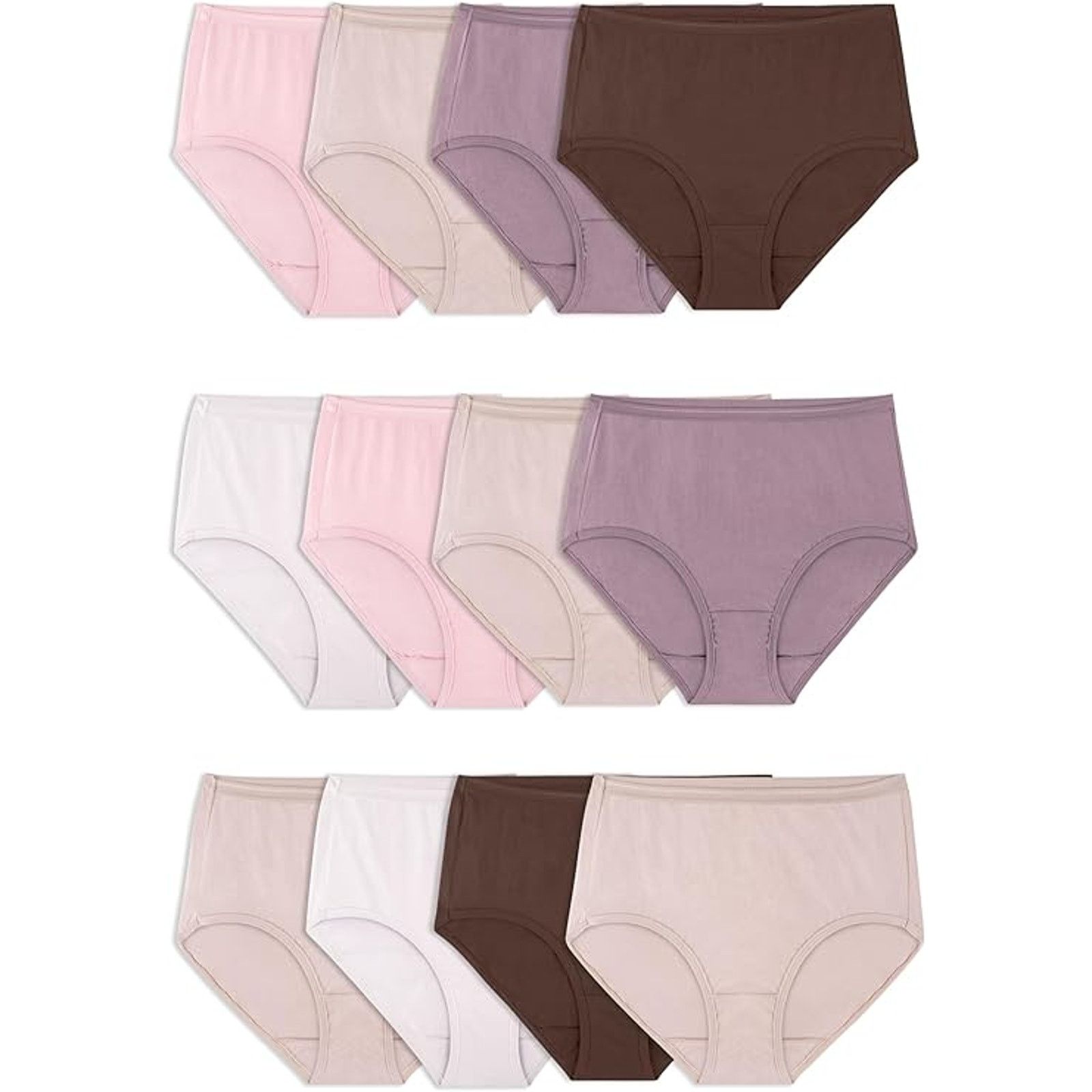 Fruit Of The Loom New 12 Pack Fruit of the Loom Womens Size 6 Cotton Panties Size ONE SIZE - 1 Thumbnail