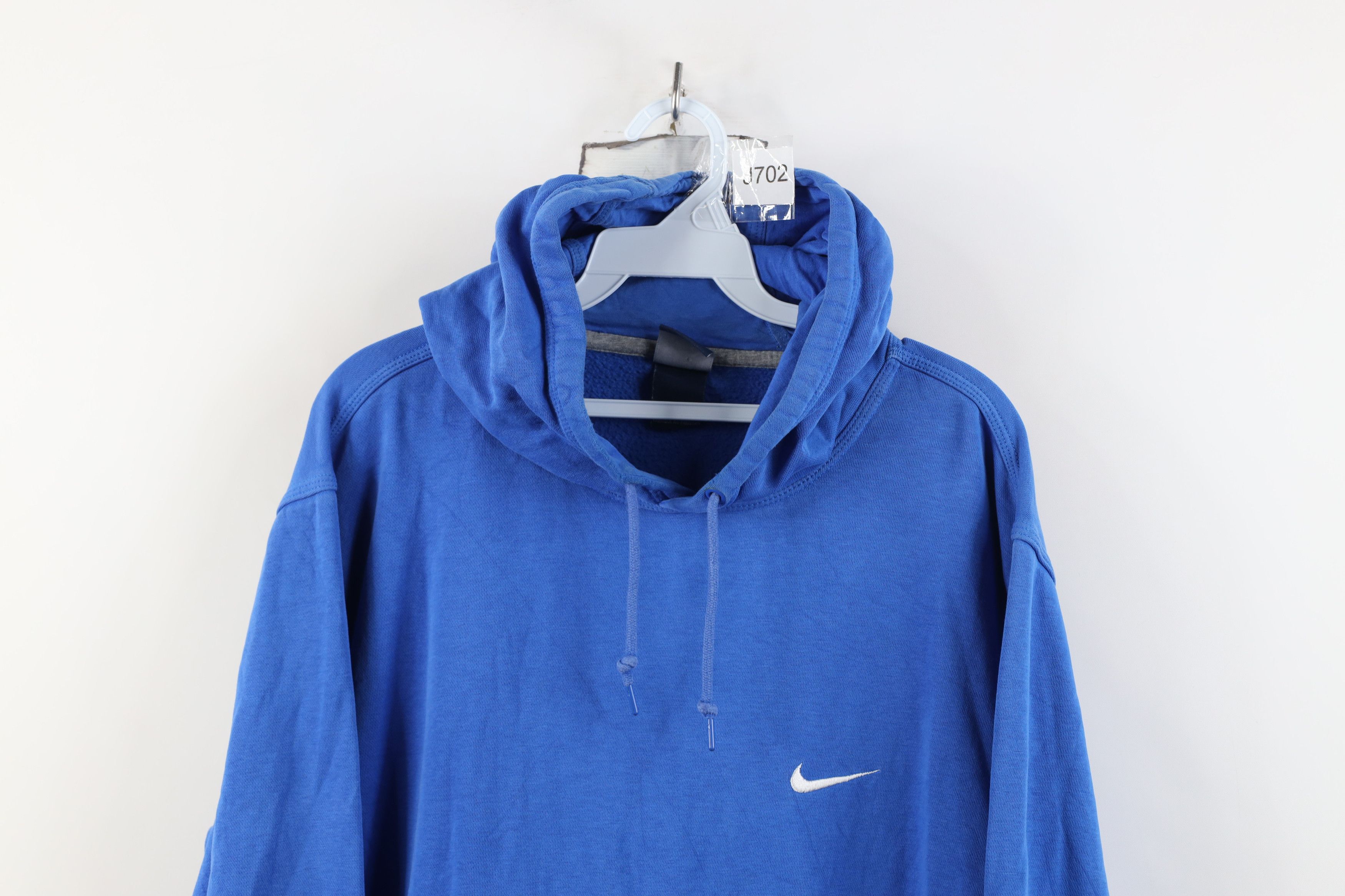 Nike Vintage Y2K Nike Mini Swoosh Hoodie Sweatshirt Royal Blue Size US XL / EU 56 / 4 - 2 Thumbnail