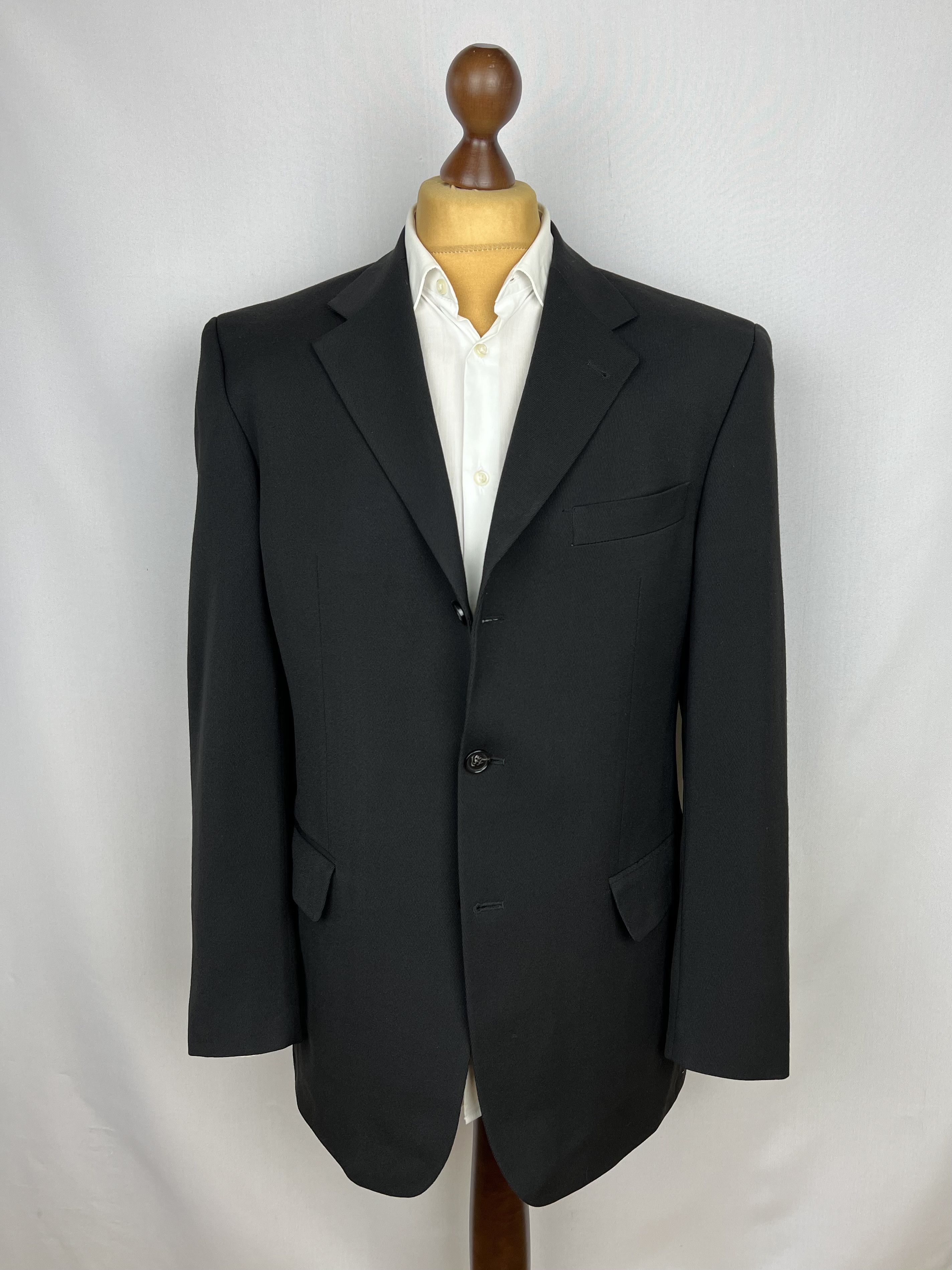 Yves Saint Laurent Vintage Solid Classic-Fit Wool Sport Coat Blazer Size 42R - 1 Thumbnail