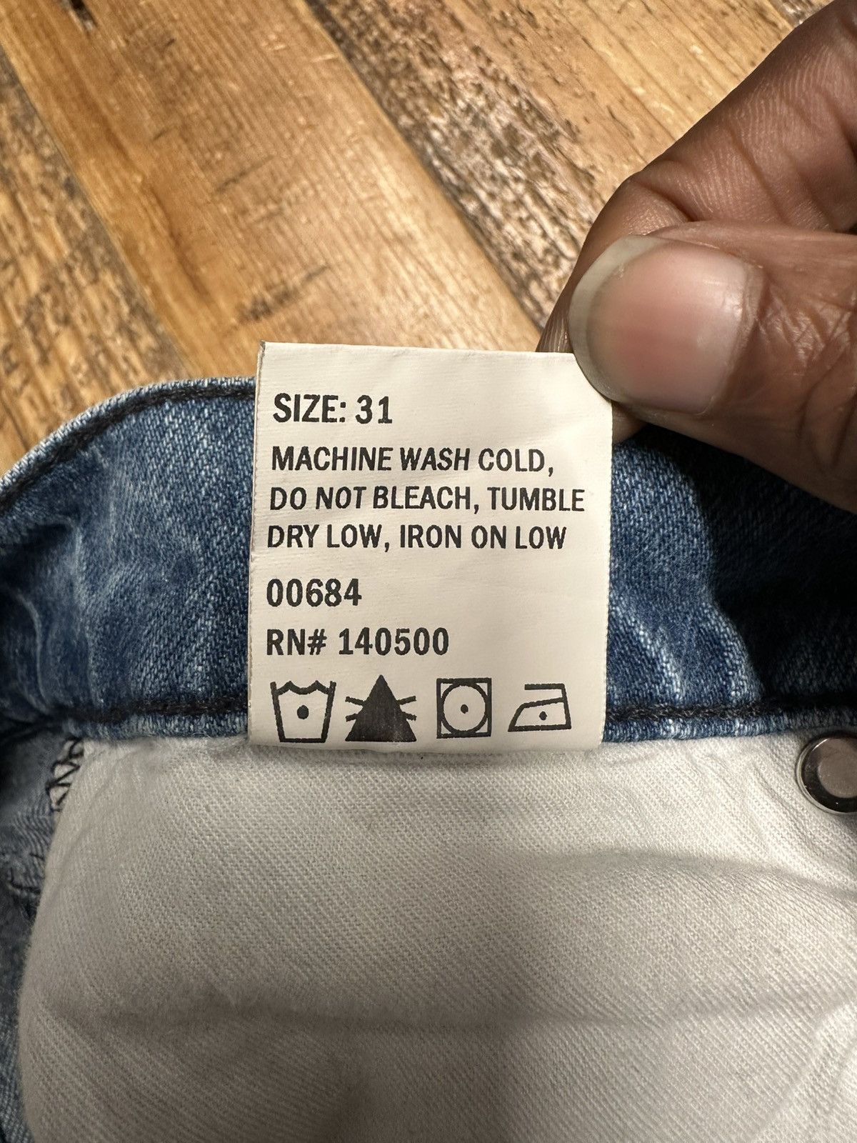 Rta Rta Silver Splatter Small Spell Blue Denim Jeans Size 31 Size US 31 - 6 Thumbnail