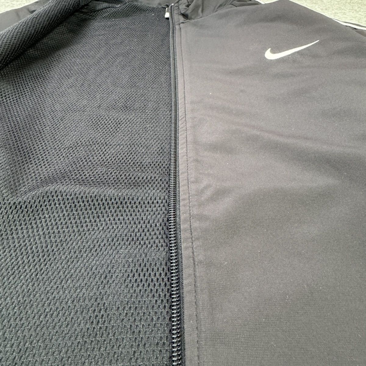 Nike × Vintage 💥Nike Swoosh Vintage Y2K Drill Jacket Size US L / EU 52-54 / 3 - 6 Thumbnail