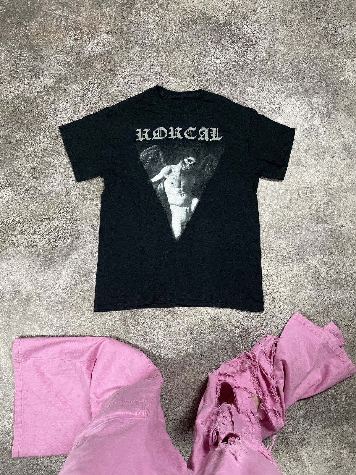 Vintage Vintage 90s Graphic Tee Punk Abstract Horror Grunge Boxy M Size US M / EU 48-50 / 2 - 1 Thumbnail