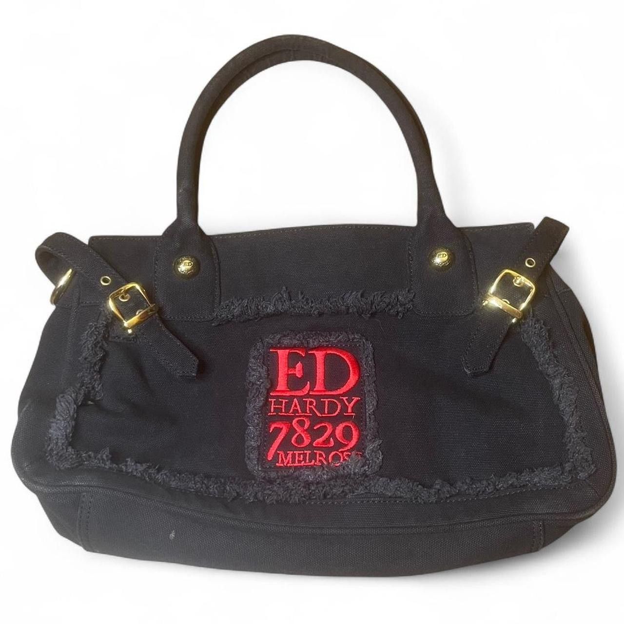 Ed Hardy Rare Y2K Ed hardy black denim tote bag Size ONE SIZE - 2 Thumbnail