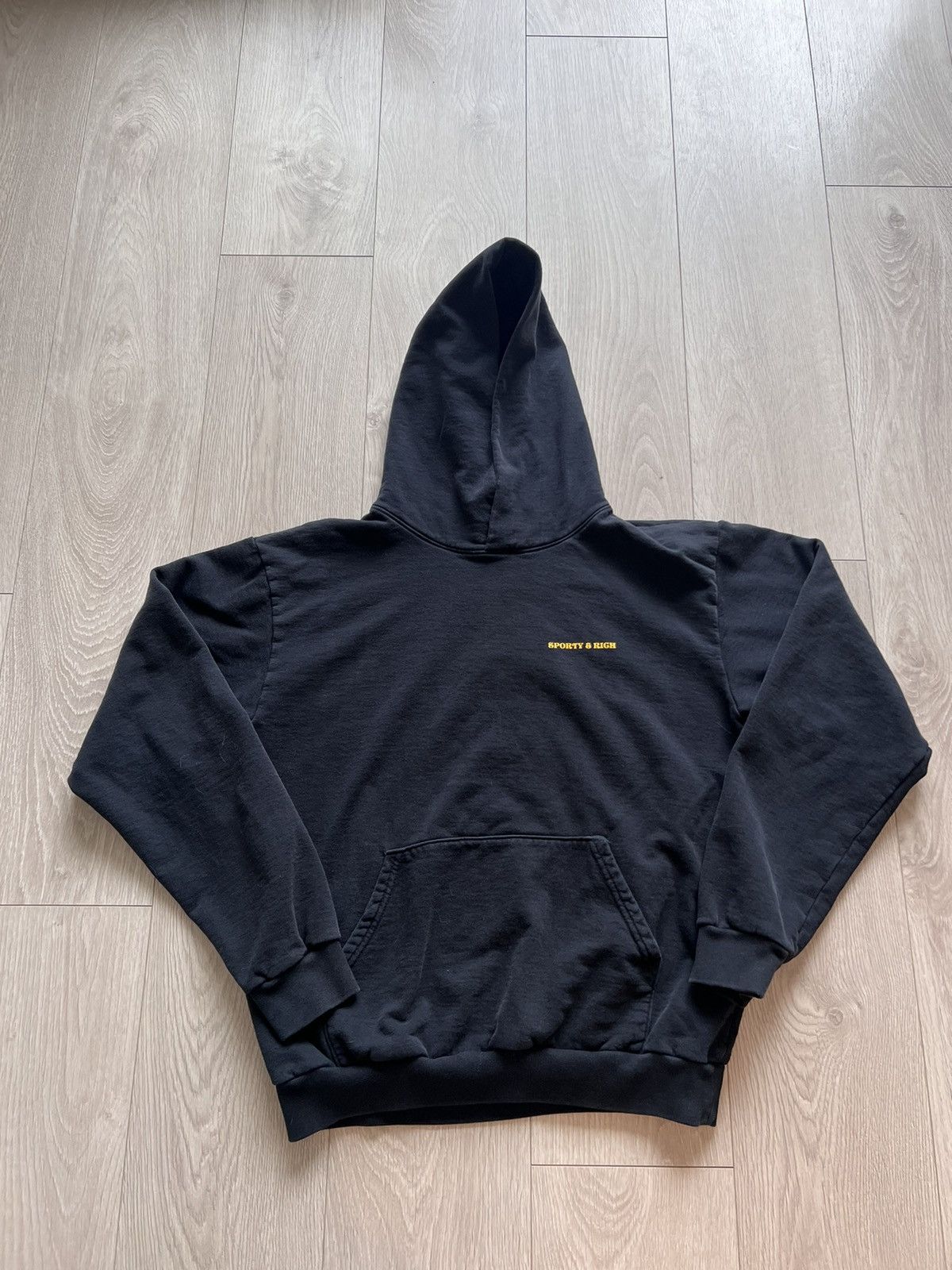 Sporty Rich Streetwear Vintage Sporty Rich Sun Club Hoodie Sweatshirt Faded Grailed