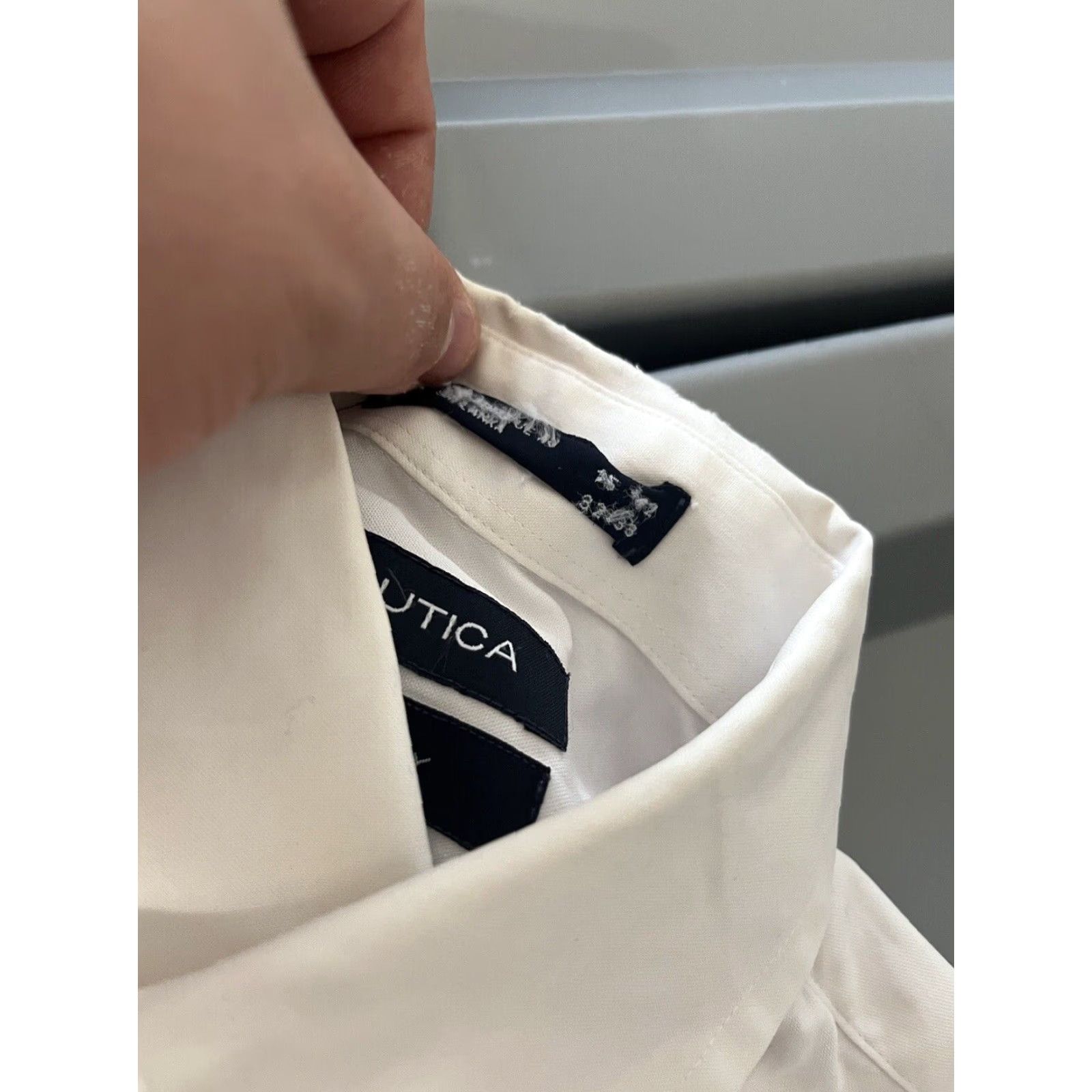 Nautica VINTAGE NAUTICA Shirt 80s Button-Up Long Sleeve White 15.5 Mens Combo Popular Keywords 80s Mens Size US M / EU 48-50 / 2 - 5 Thumbnail