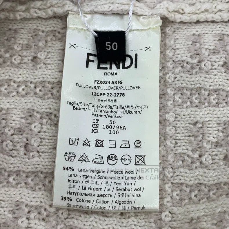 Fendi Fendi Color-Block Logo Letter Full-Print Merino Wool Round Size US M / EU 48-50 / 2 - 6 Thumbnail