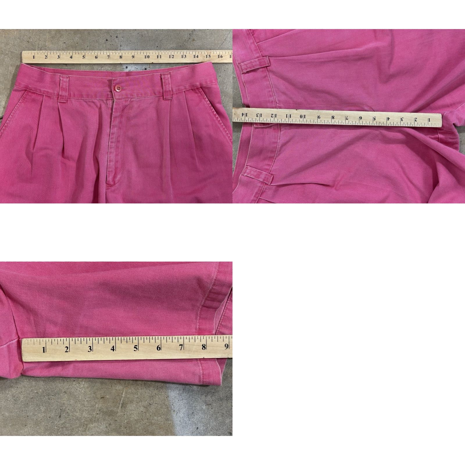 Ralph Lauren VINTAGE Ralph Lauren Country Women's High Waist Pink Shorts Size 12 28" Waist Wide Leg 90s Preppy Size 34" / US 12 / IT 48 - 8 Thumbnail