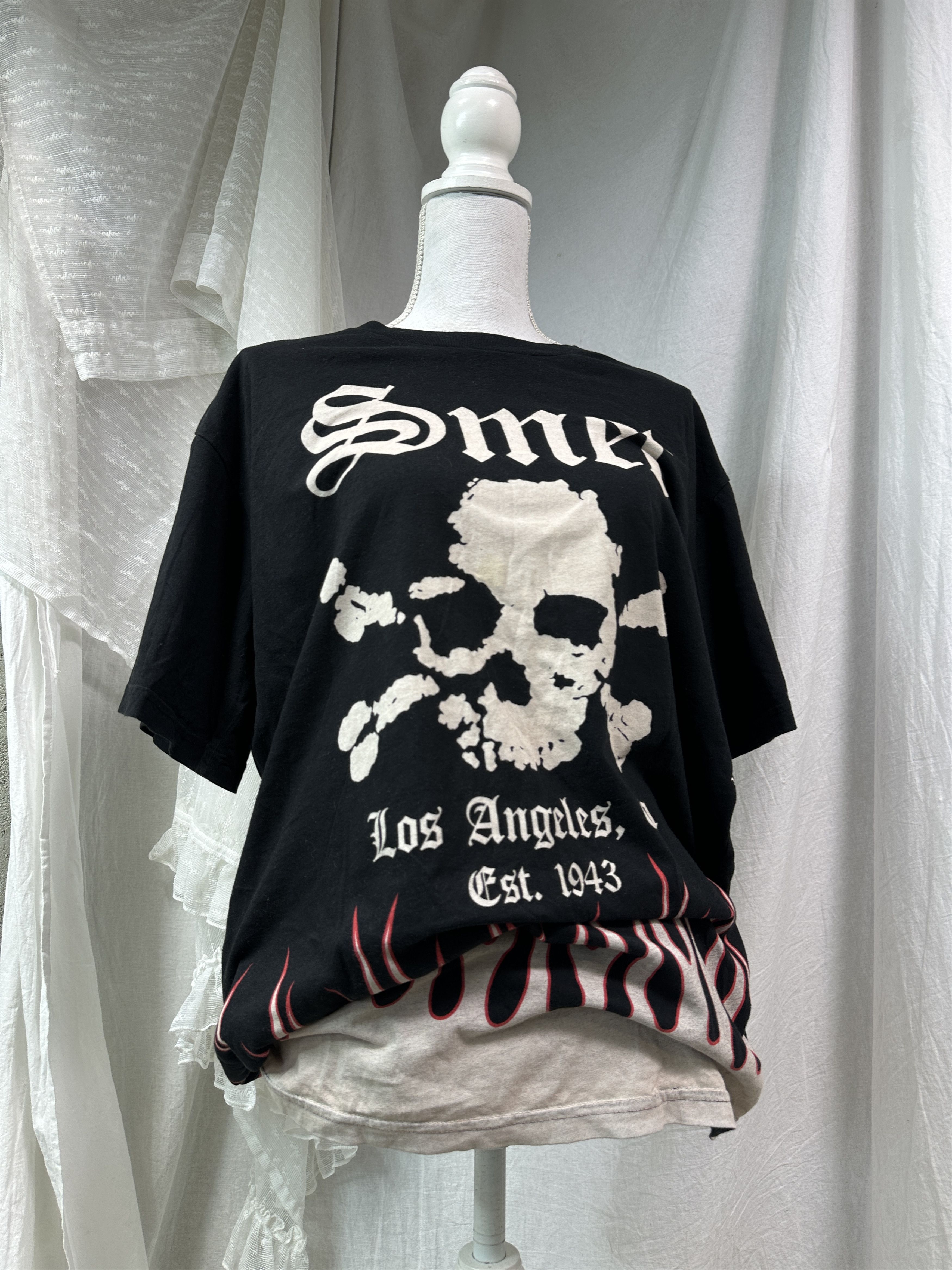 Christian Audigier Vintage Grunge Opium Smet by Audigier Skull T-shirt Y2K Size US XL / EU 56 / 4 - 1 Thumbnail