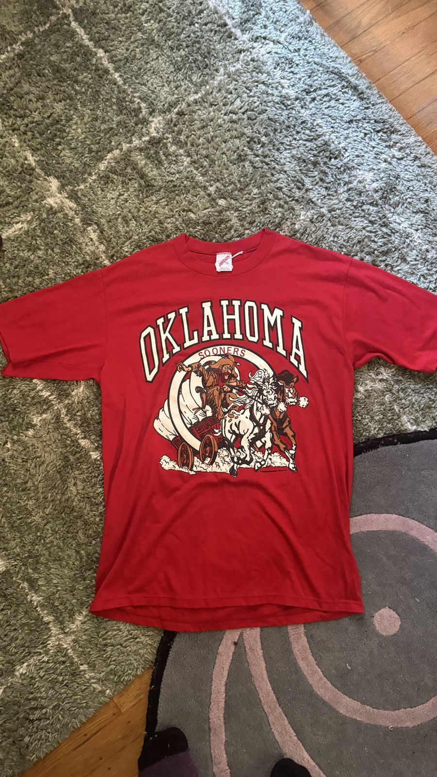 Vintage Oklahoma Sooners ‘Bosworth’ Tshirt 1987 Size US XL / EU 56 / 4 - 2 Thumbnail