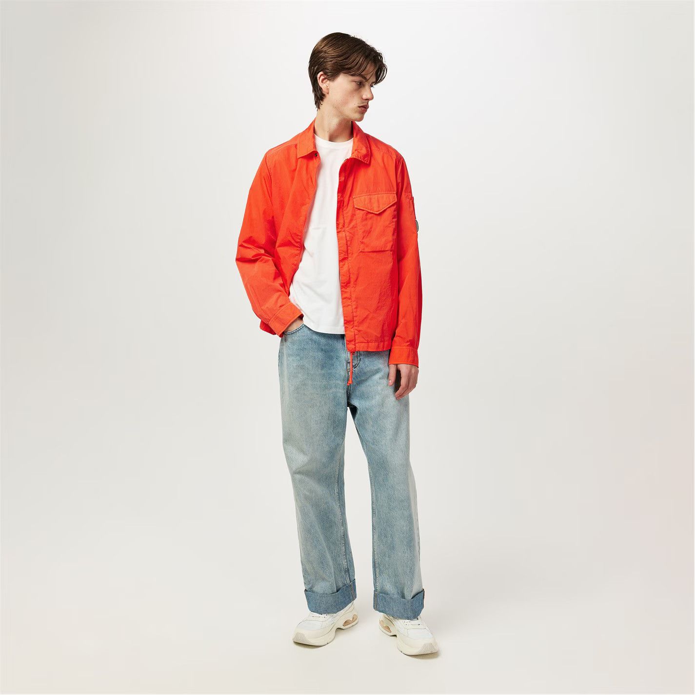 C.P. Company o1g2r1mq0426 Chrome-R Long Sleeve Overshirt in Poinciana Size US XXL / EU 58 / 5 - 3 Thumbnail